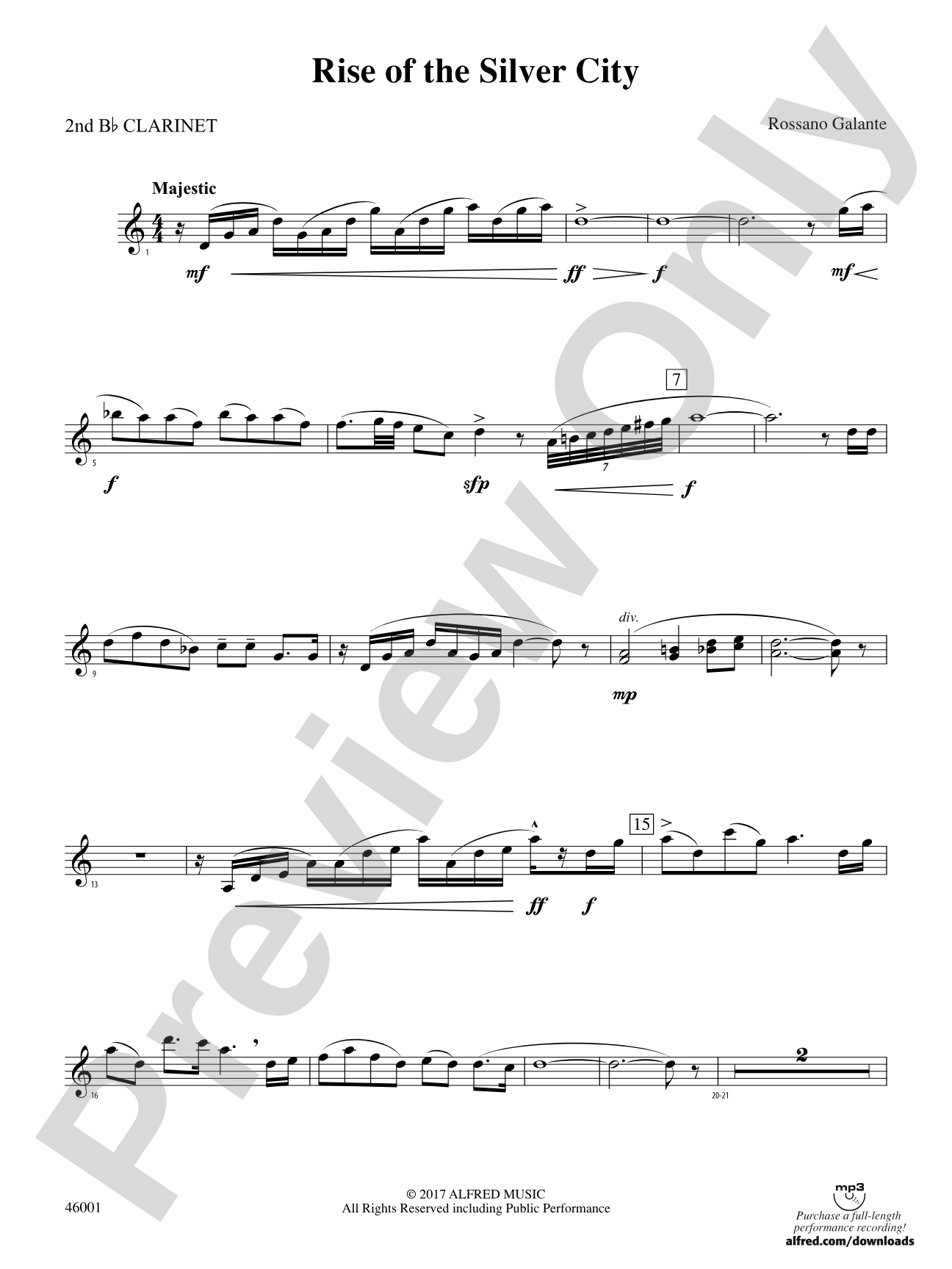 Rise of the Silver City: 2nd B-flat Clarinet