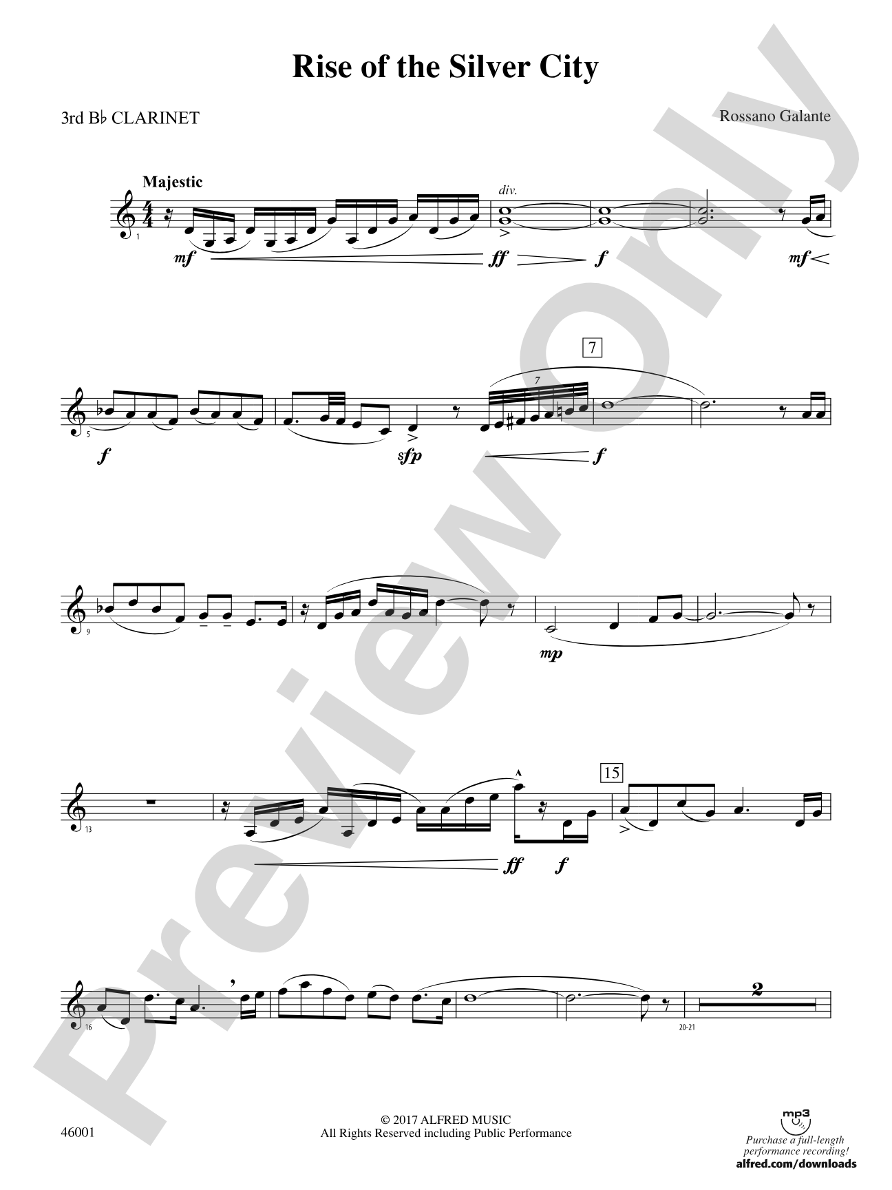 Rise of the Silver City: 3rd B-flat Clarinet