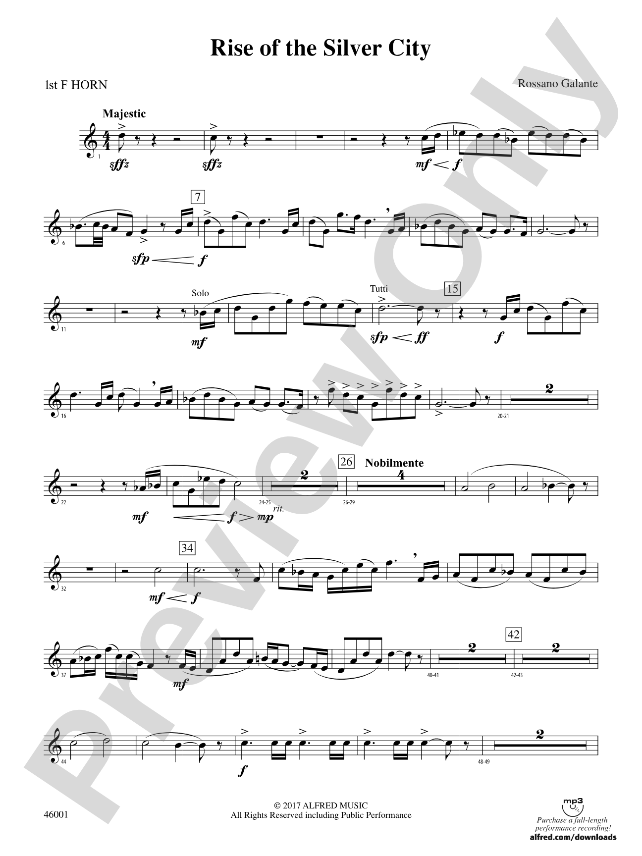 Rise of the Silver City: 1st F Horn