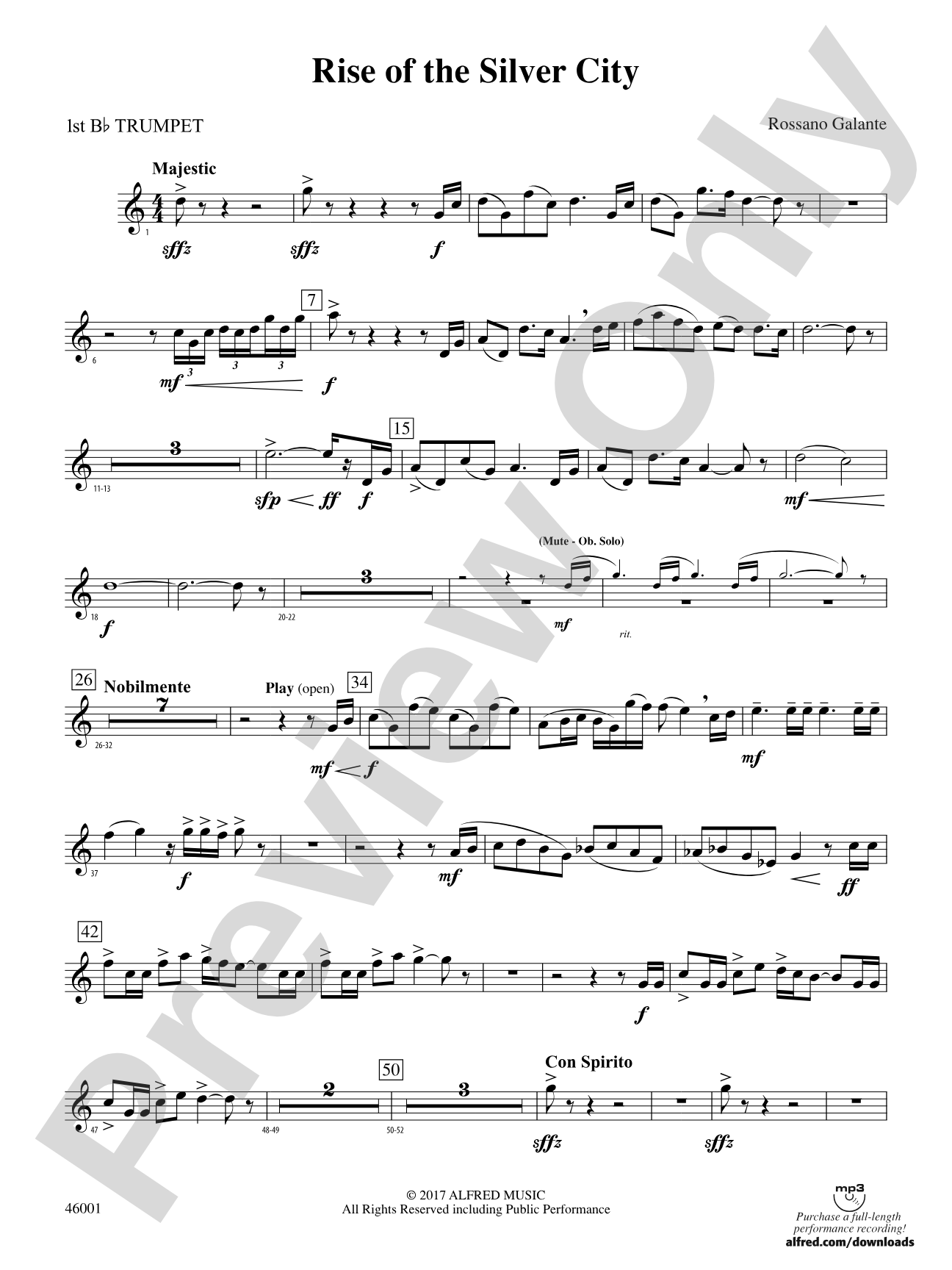 Rise of the Silver City: 1st B-flat Trumpet