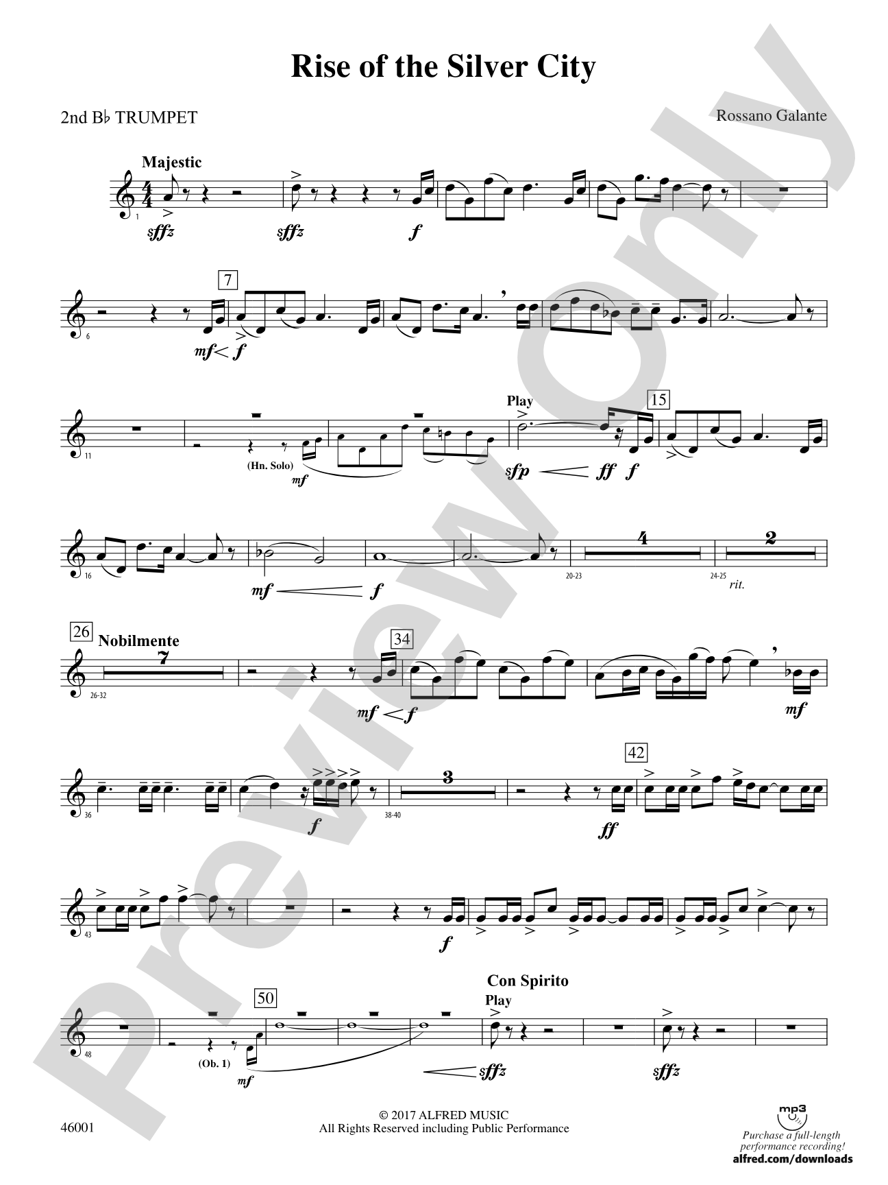Rise of the Silver City: 2nd B-flat Trumpet