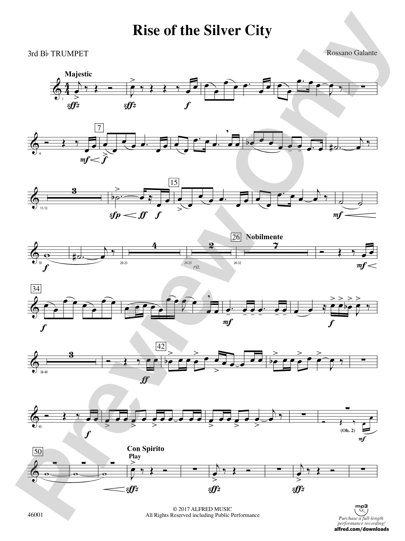 Rise of the Silver City: 3rd B-flat Trumpet