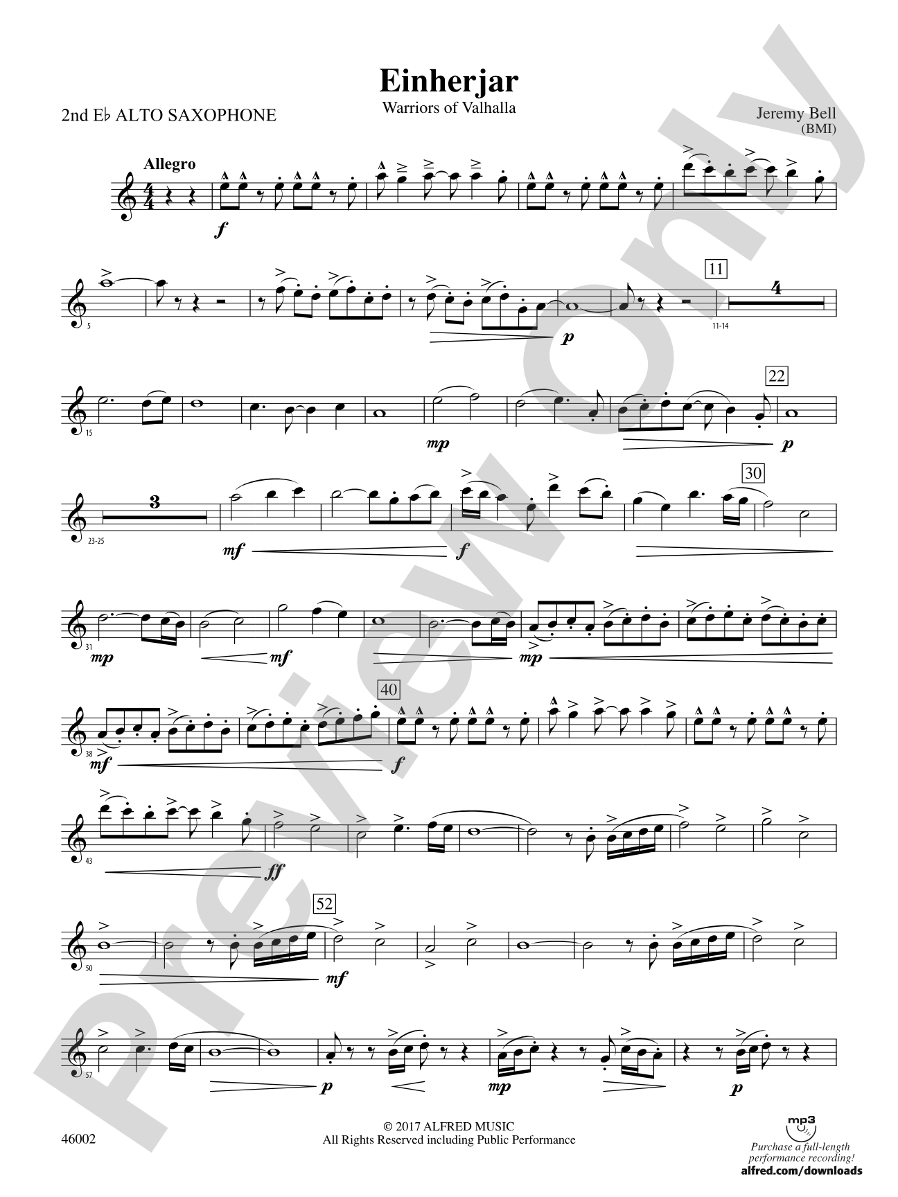 Einherjar: 2nd E-flat Alto Saxophone