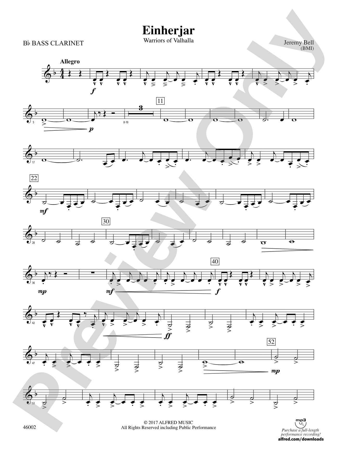 Einherjar: B-flat Bass Clarinet