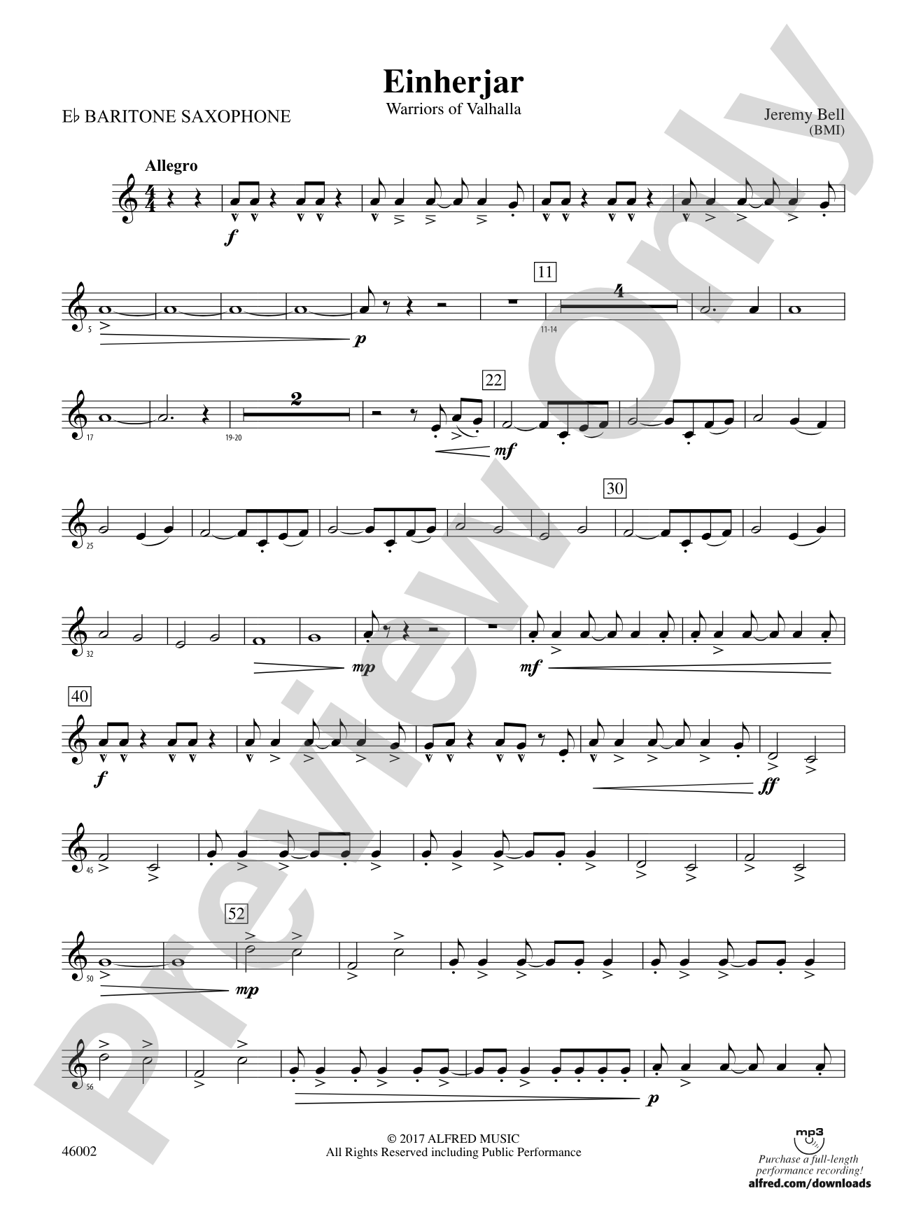 Einherjar: E-flat Baritone Saxophone