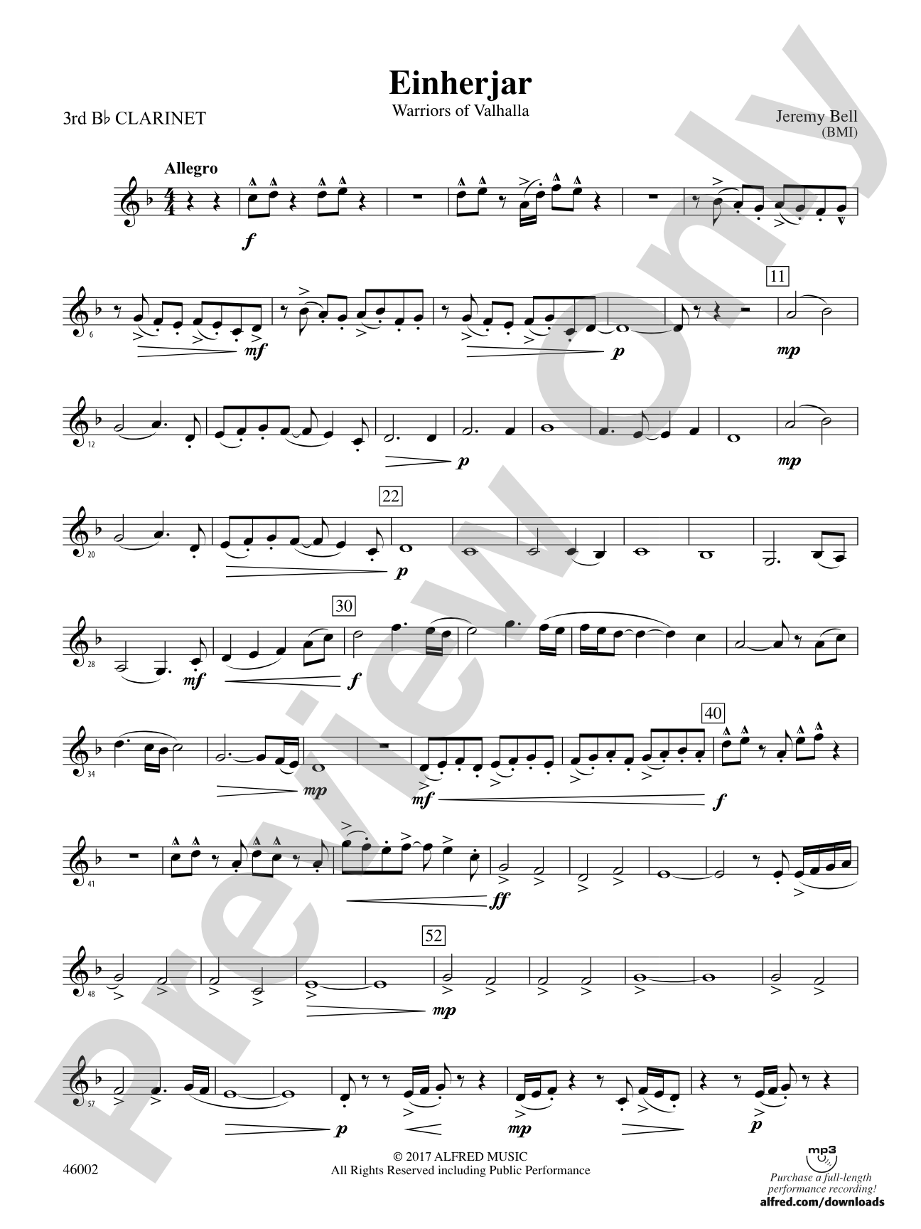 Einherjar: 3rd B-flat Clarinet