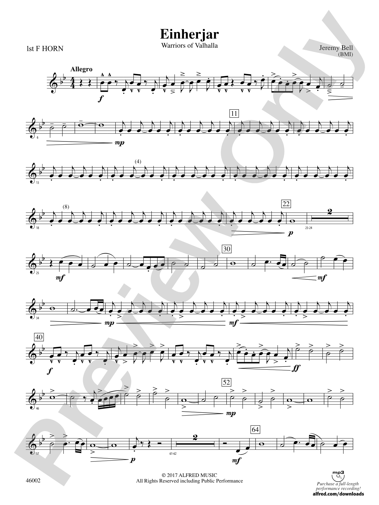 Einherjar: 1st F Horn