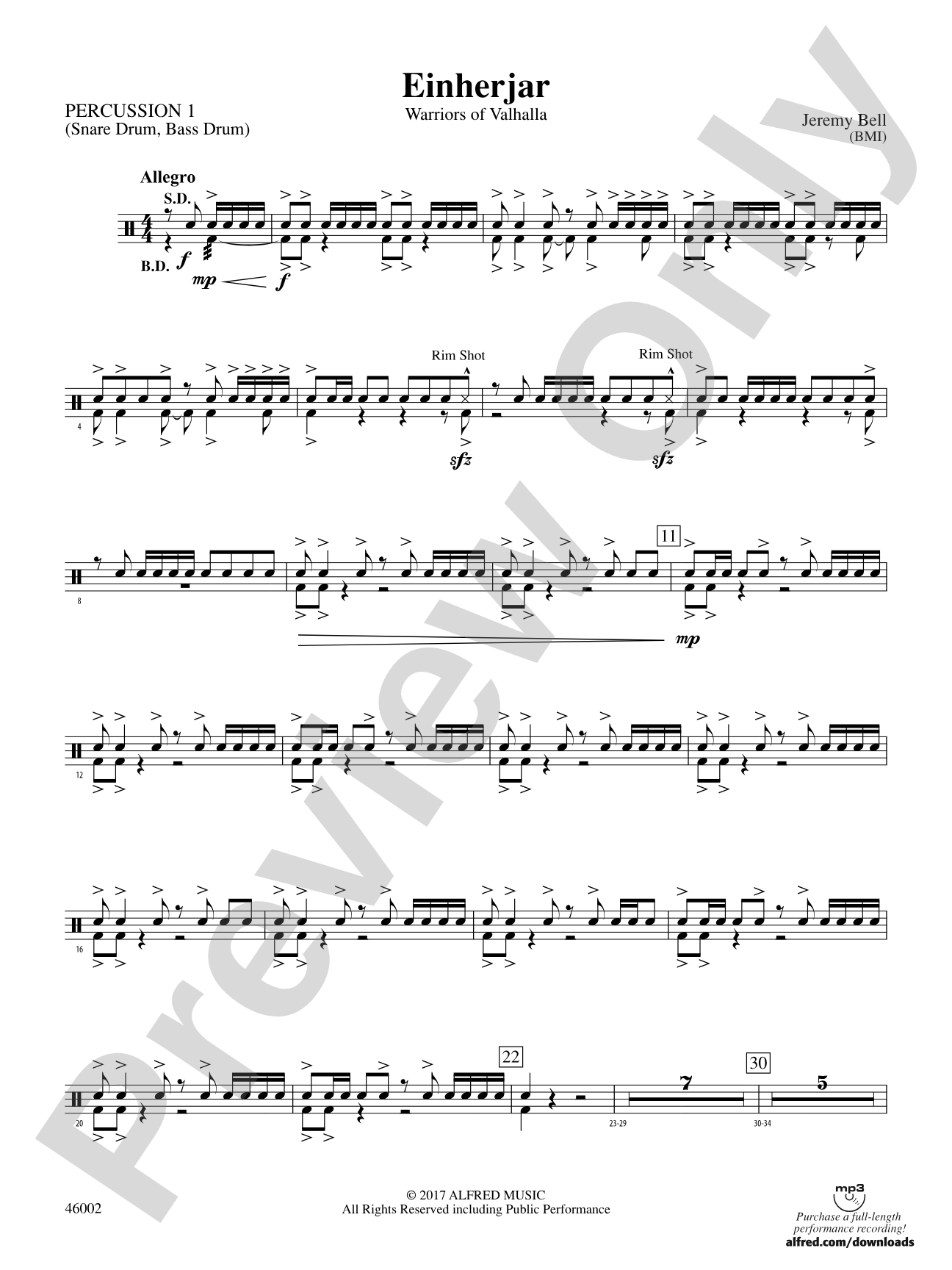 Einherjar: 1st Percussion