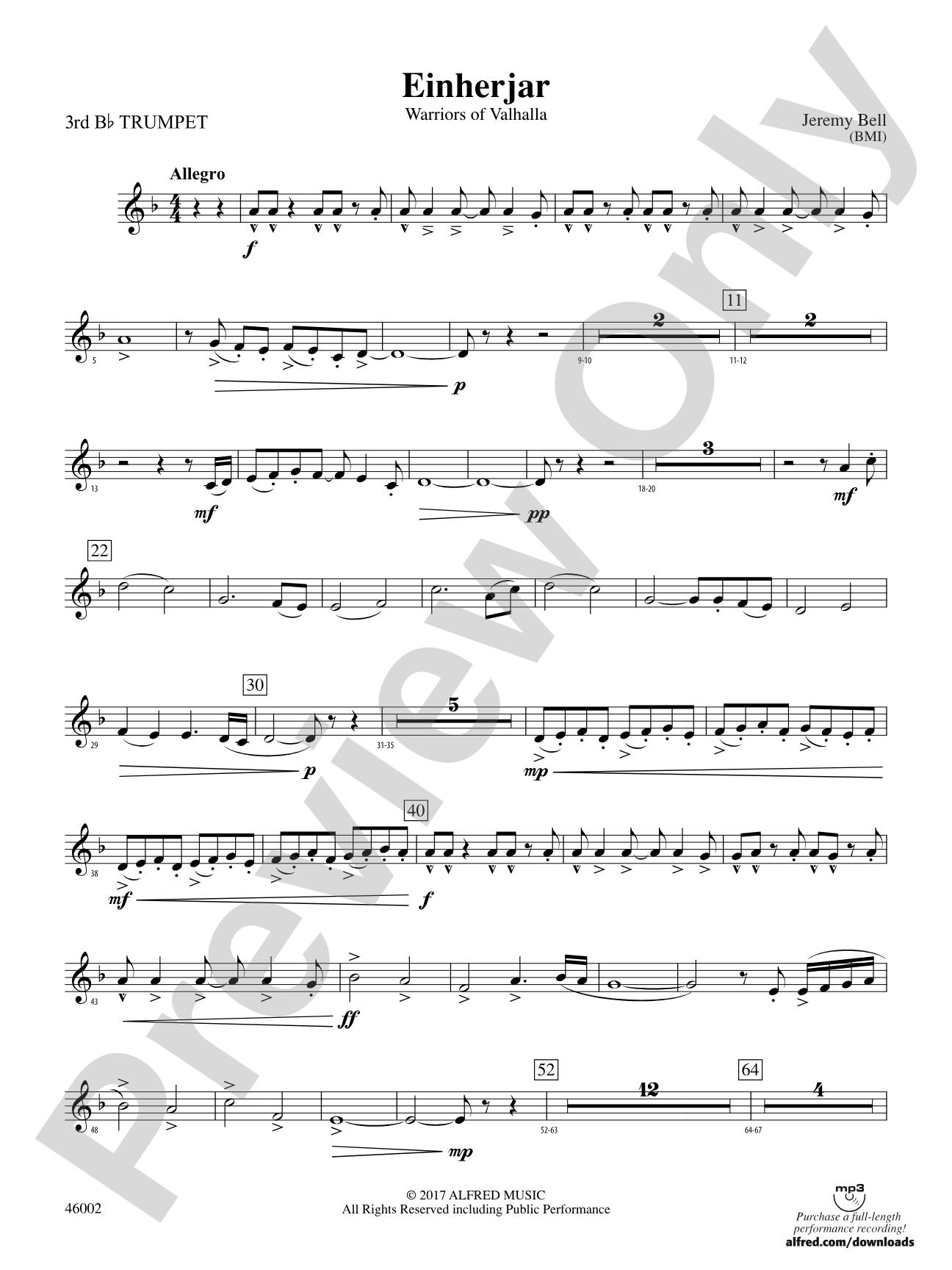 Einherjar: 3rd B-flat Trumpet
