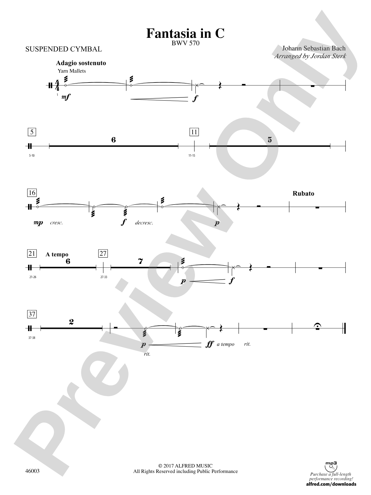 Fantasia in C: Cymbals