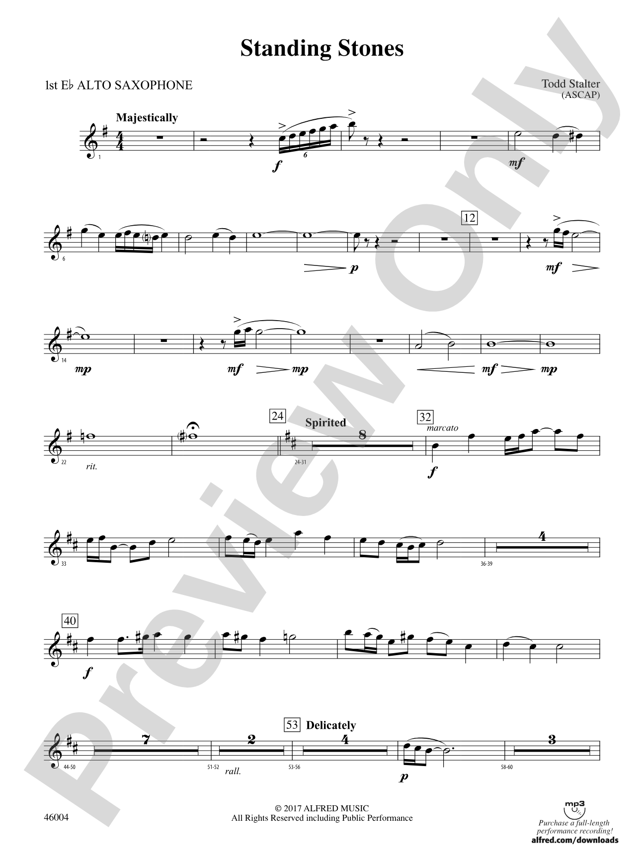 Standing Stones: E-flat Alto Saxophone