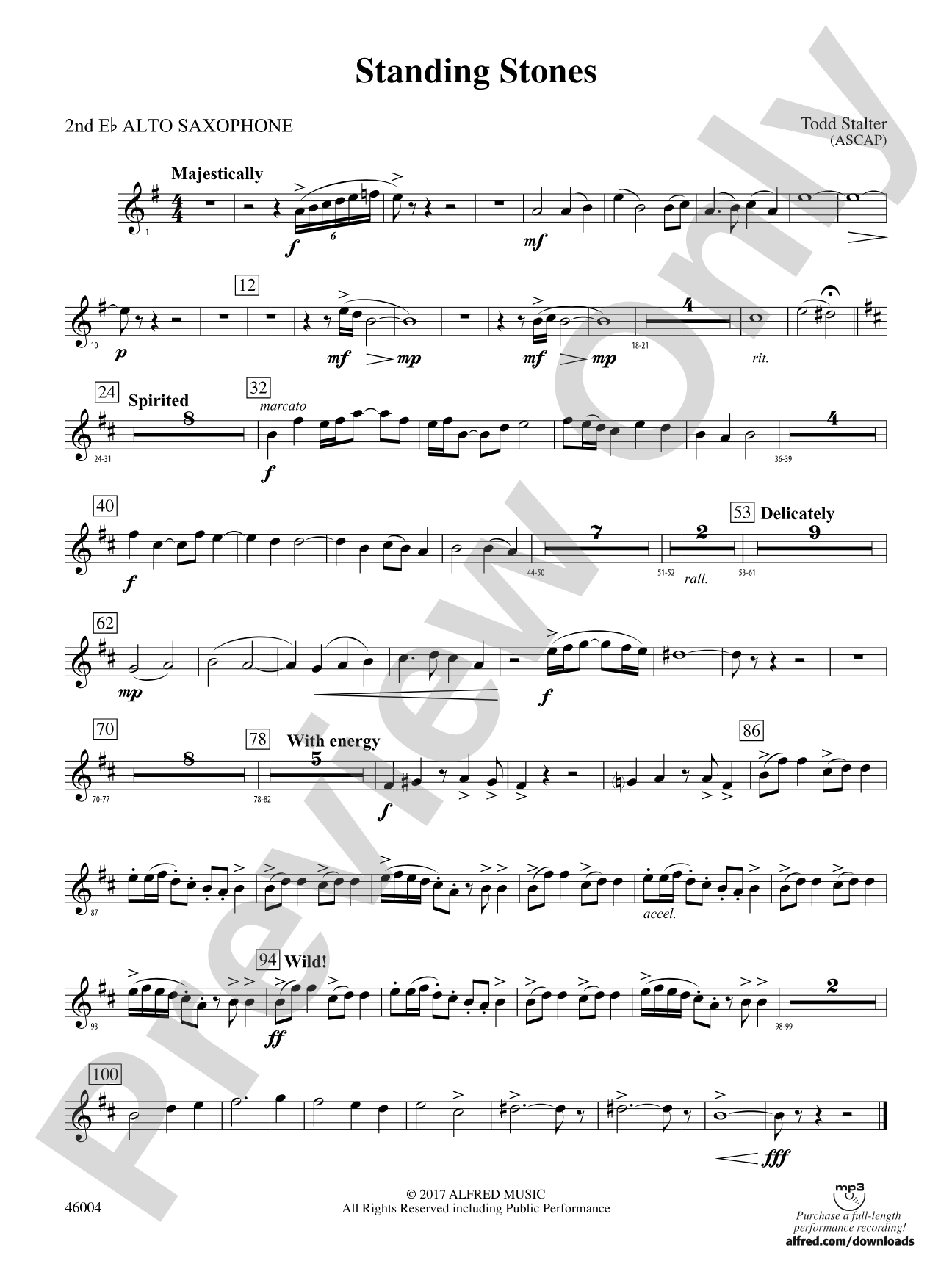 Standing Stones: 2nd E-flat Alto Saxophone