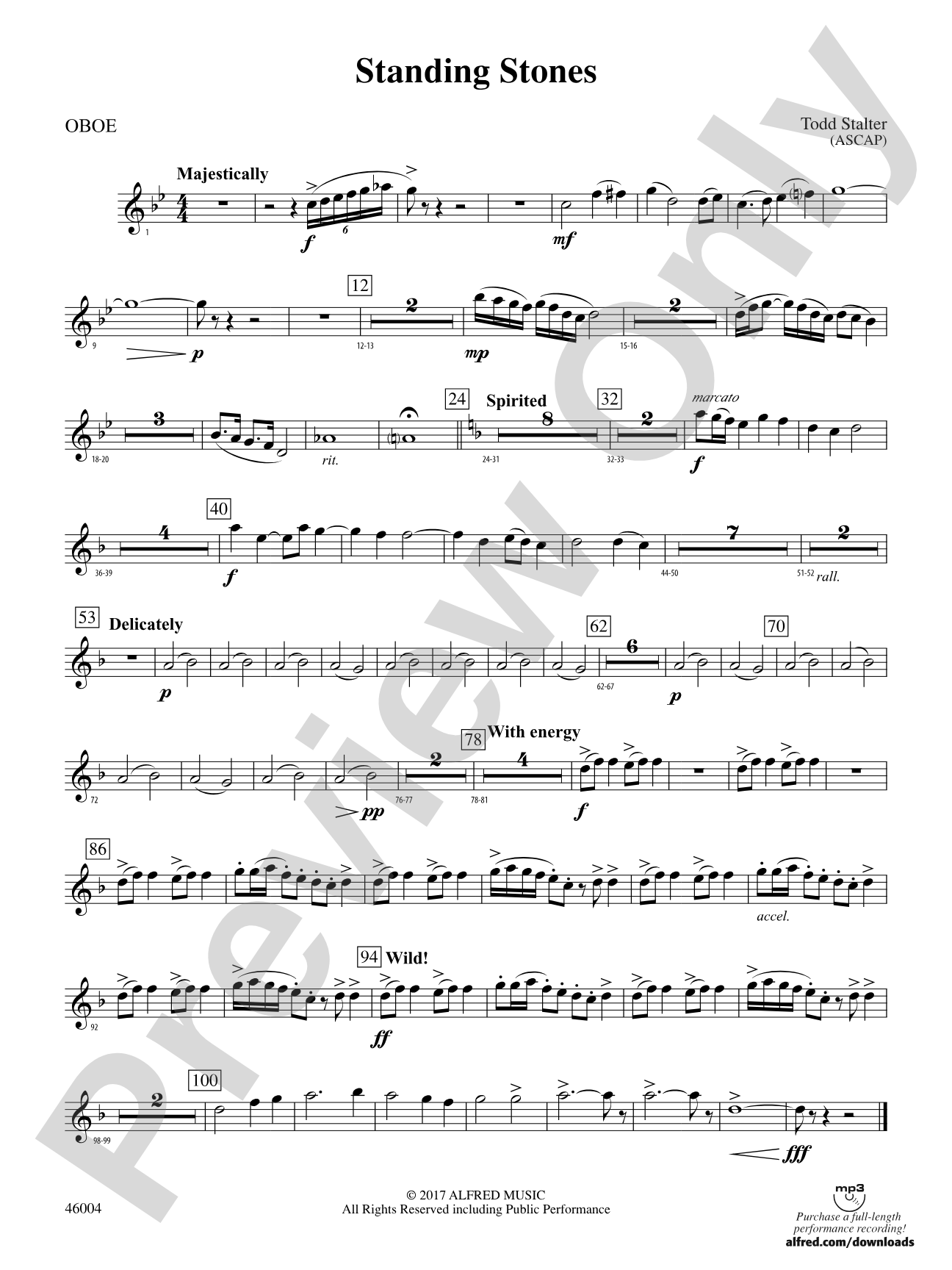 Standing Stones: Oboe