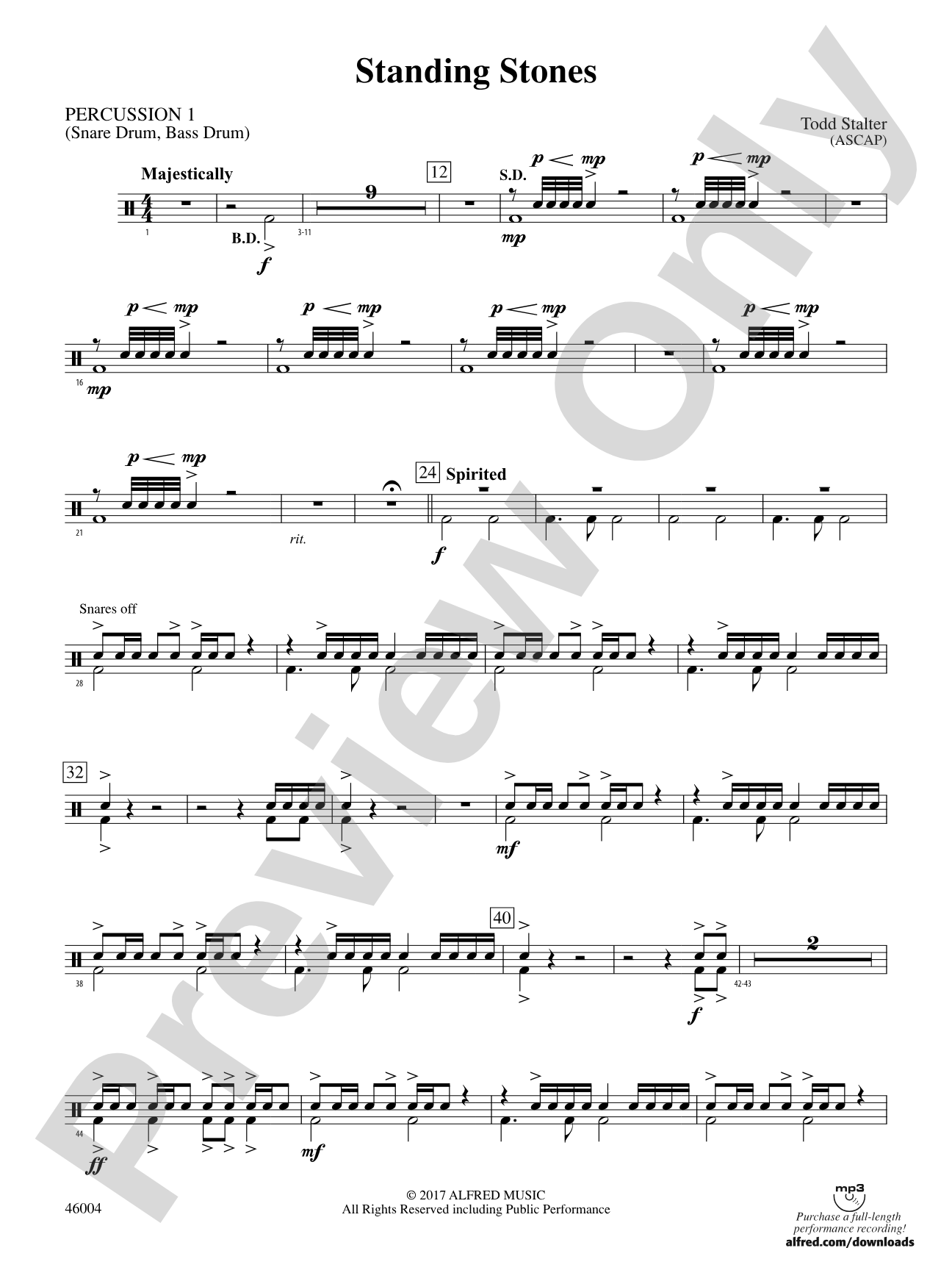 Standing Stones: 1st Percussion