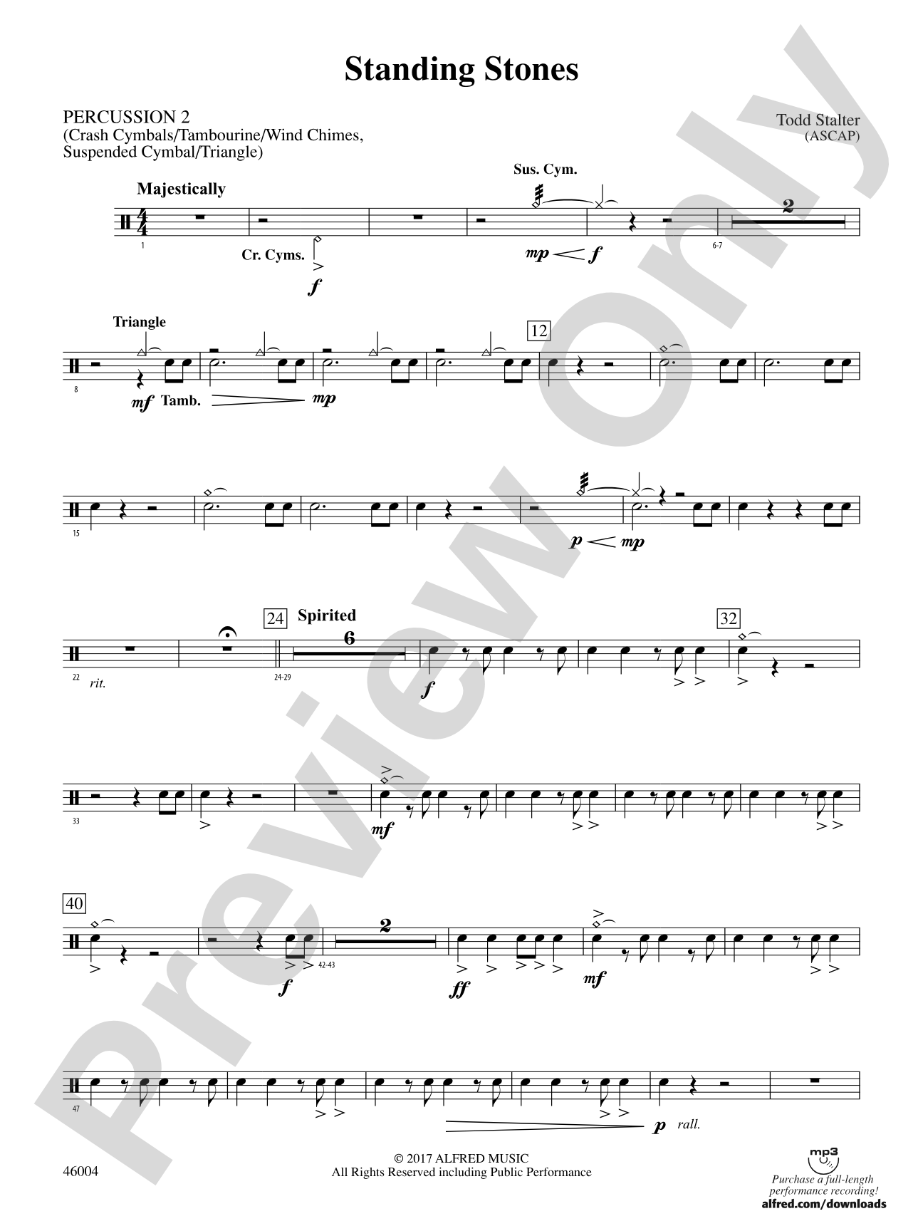 Standing Stones: 2nd Percussion