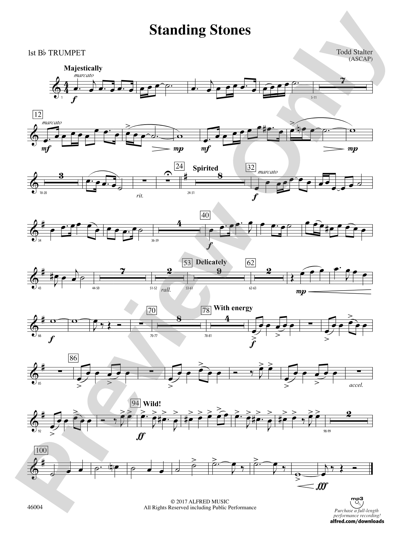 Standing Stones: 1st B-flat Trumpet