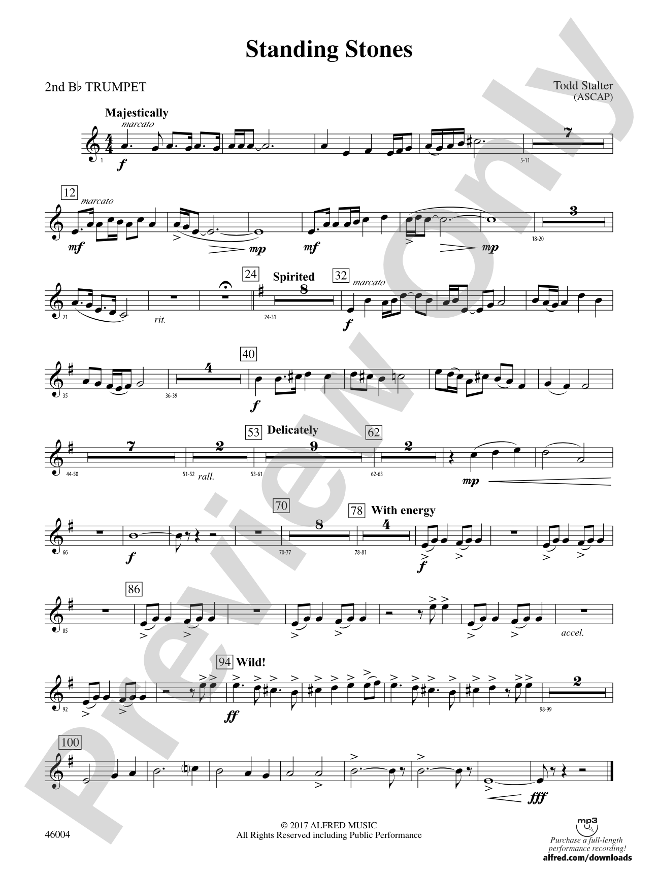 Standing Stones: 2nd B-flat Trumpet