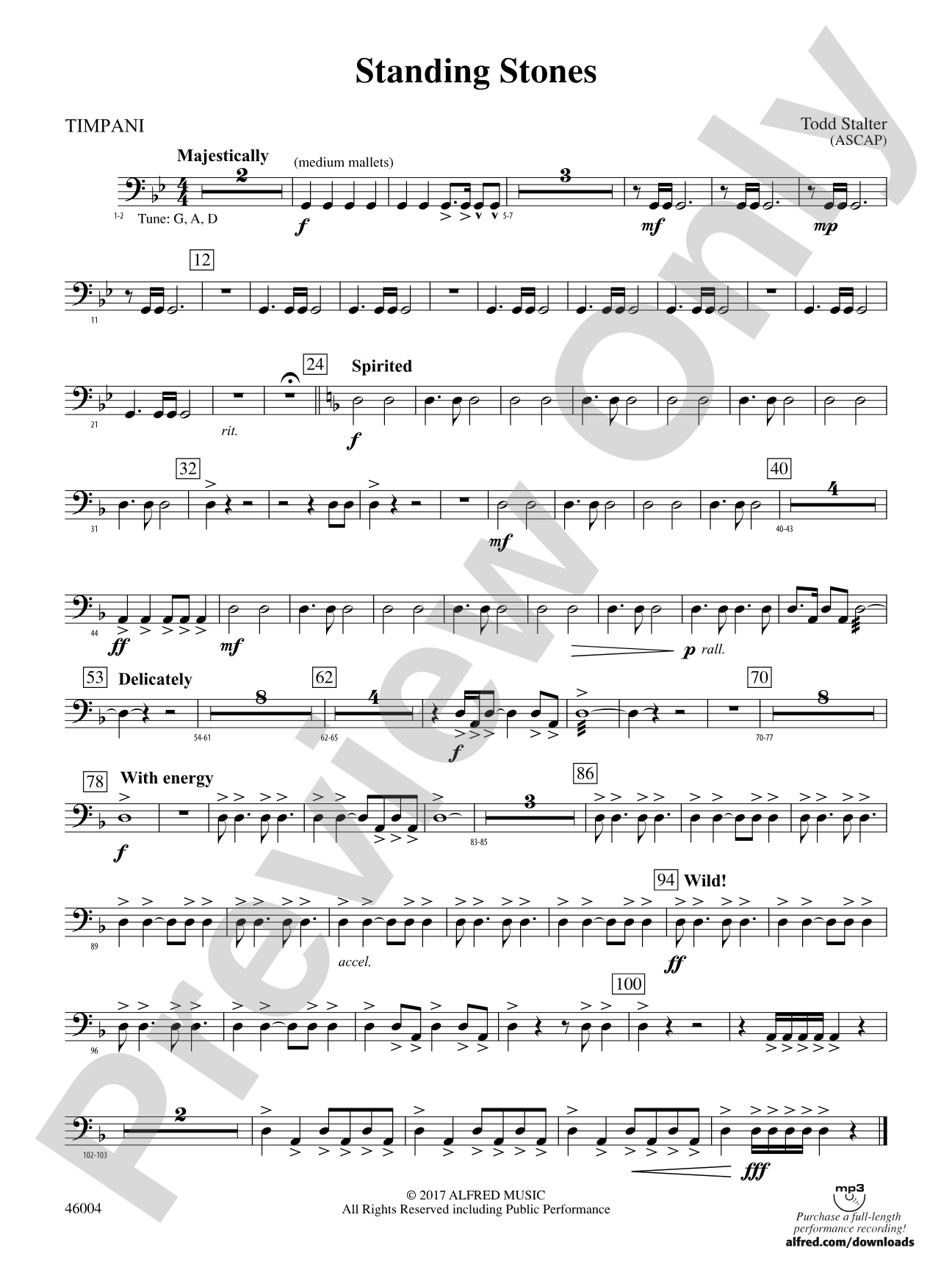 Standing Stones: Timpani