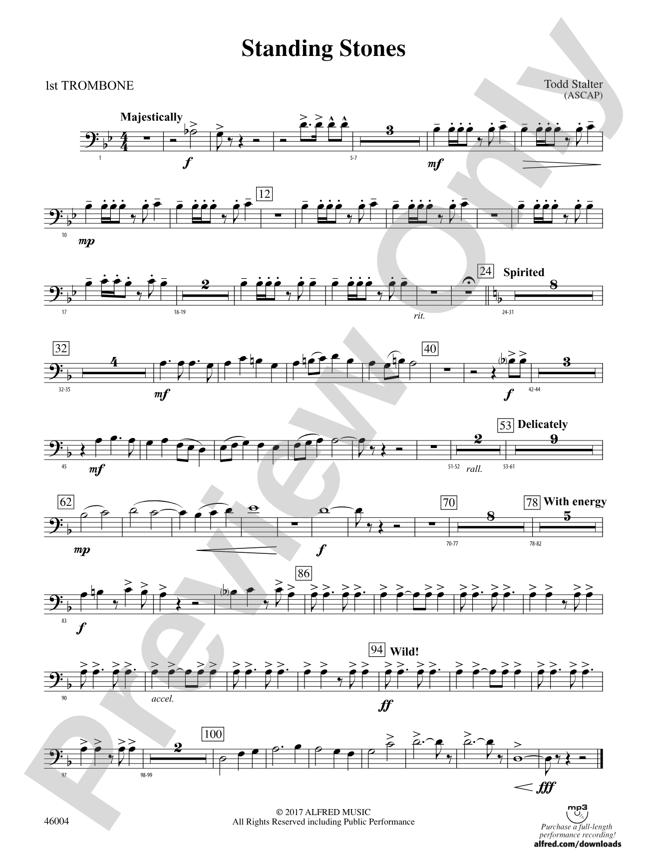 Standing Stones: 1st Trombone
