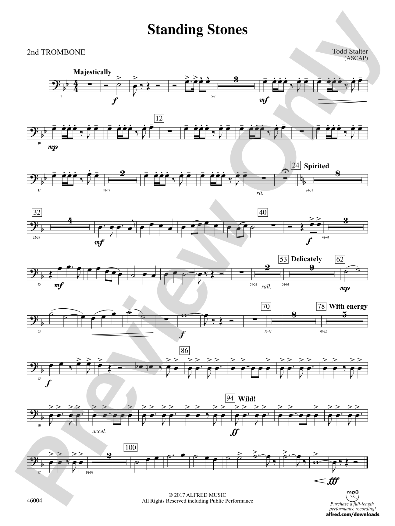 Standing Stones: 2nd Trombone