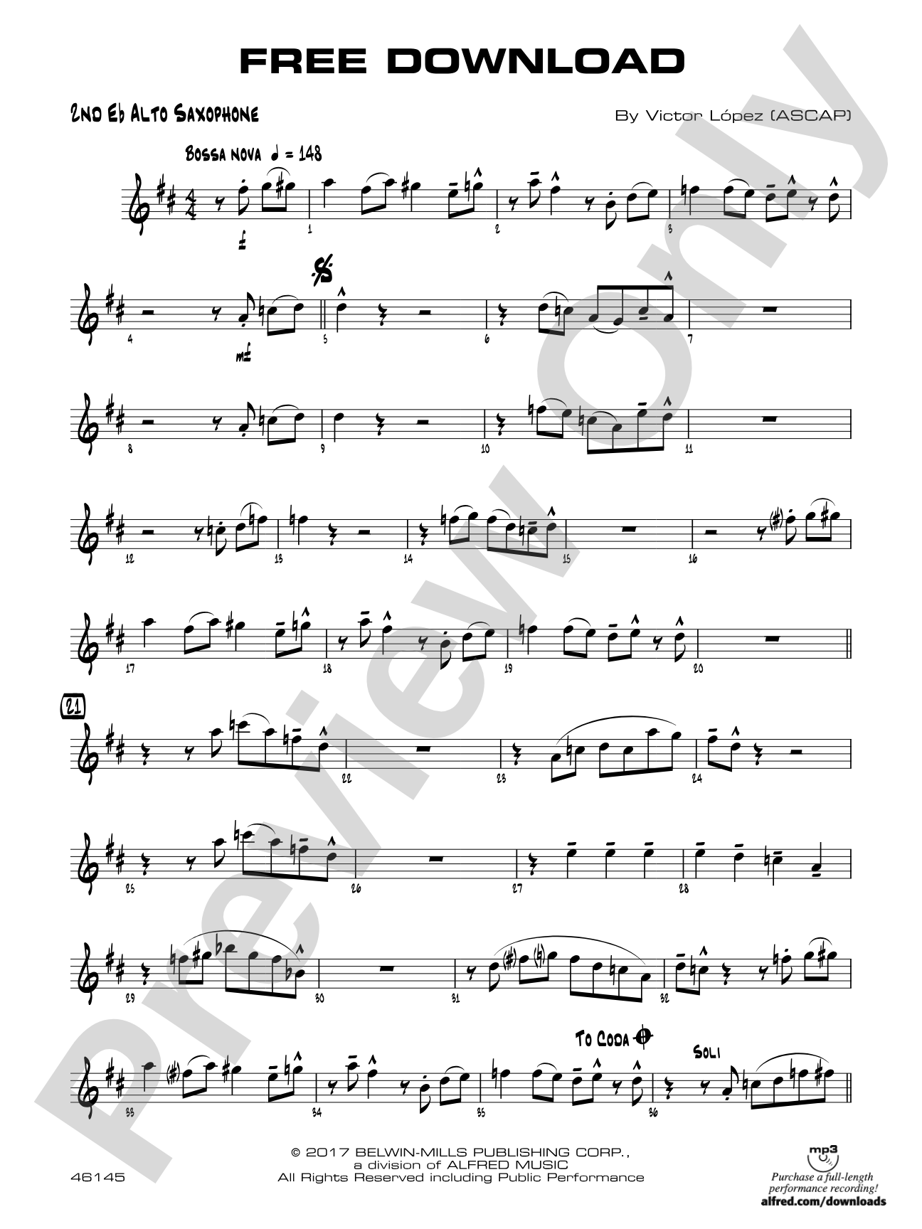 Free Download: 2nd E-flat Alto Saxophone