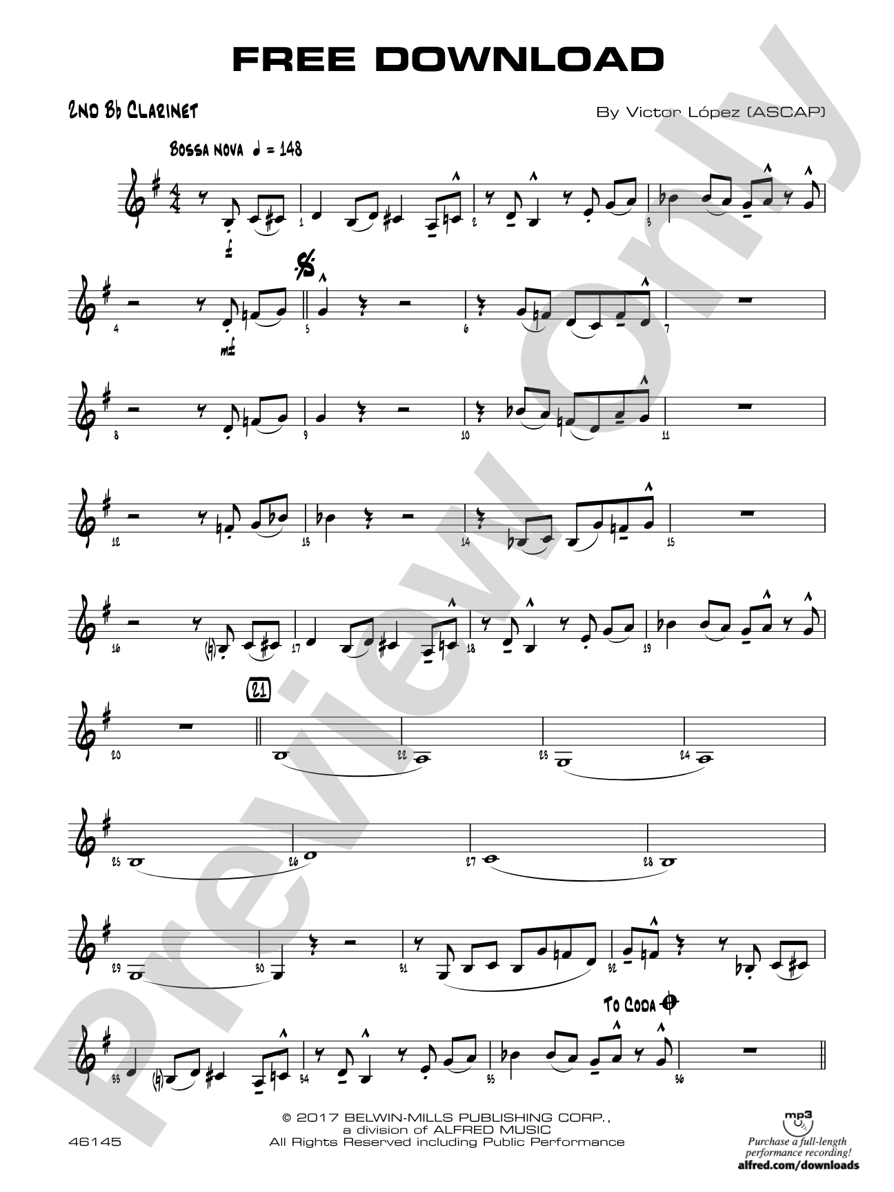 Free Download: 2nd B-flat Clarinet