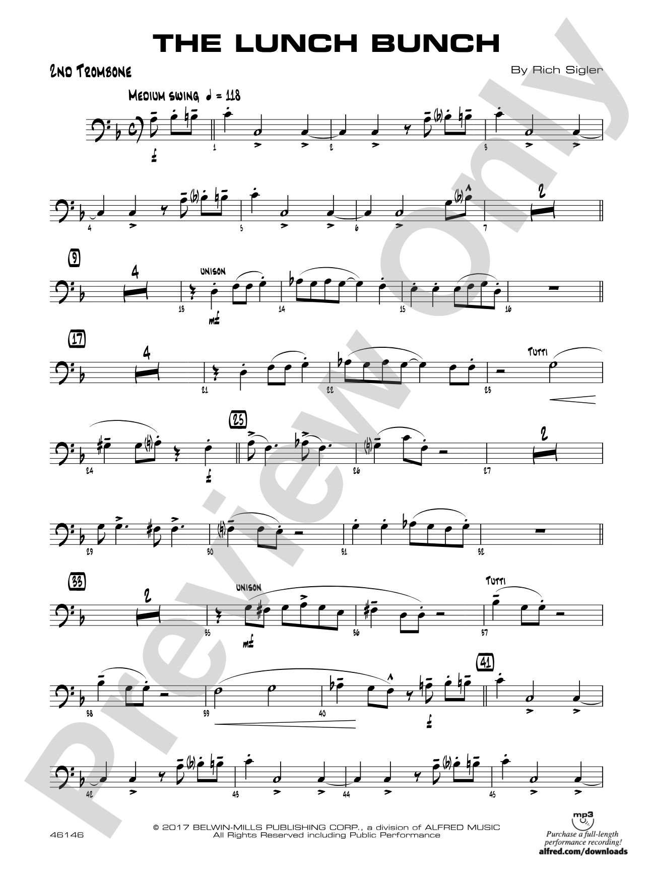 The Lunch Bunch: 2nd Trombone