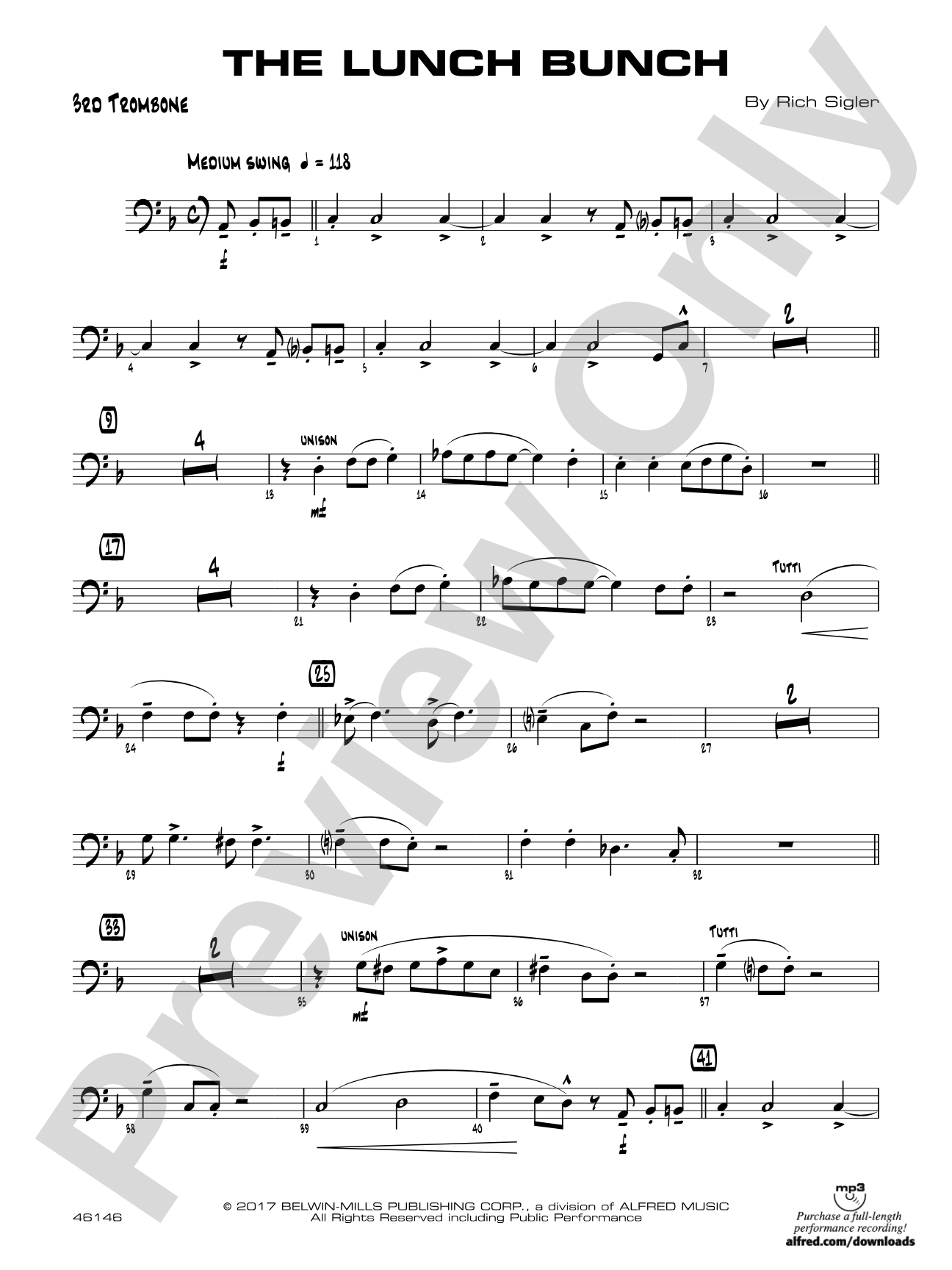 The Lunch Bunch: 3rd Trombone
