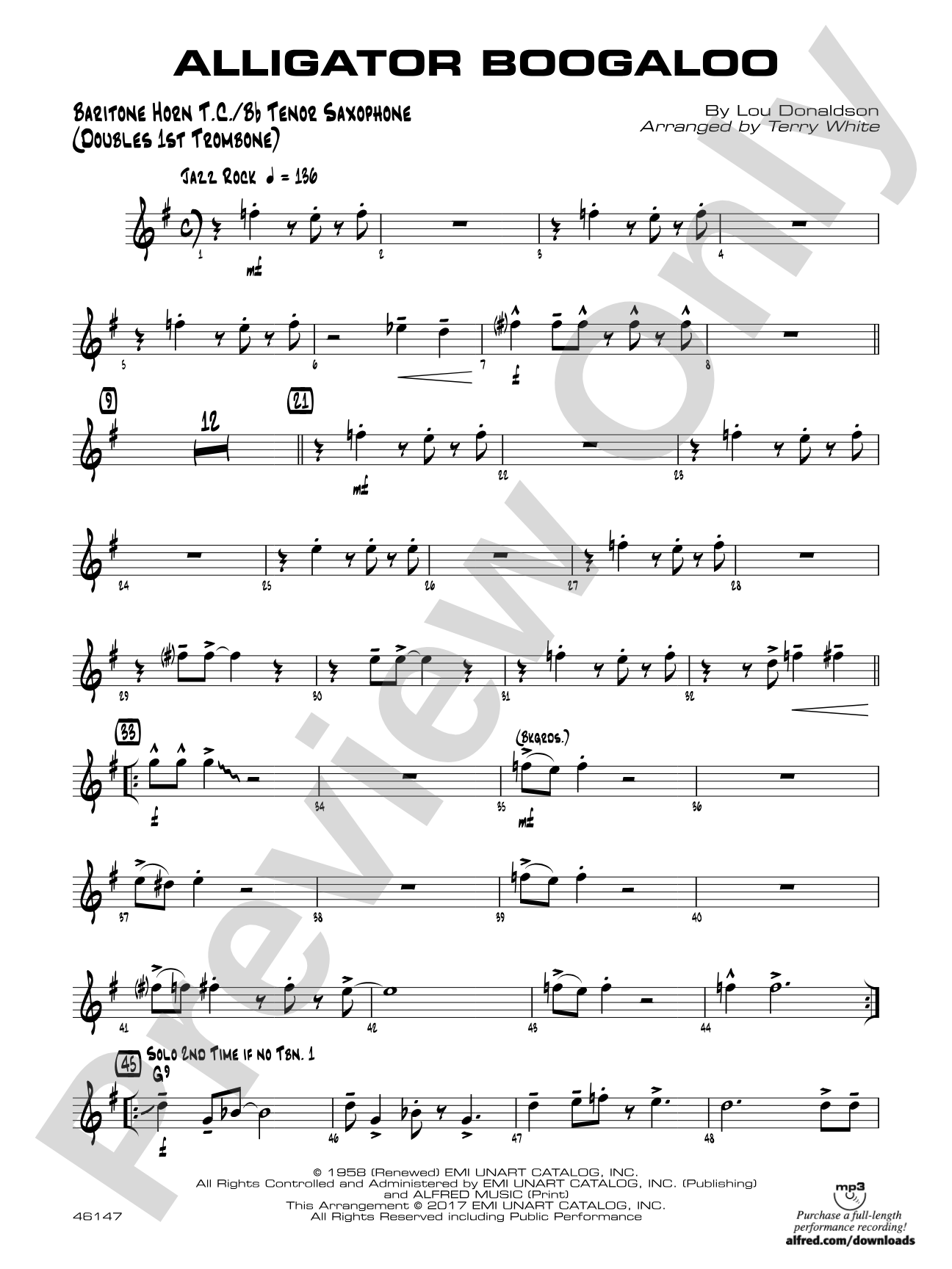 Alligator Boogaloo: Baritone T.C.
