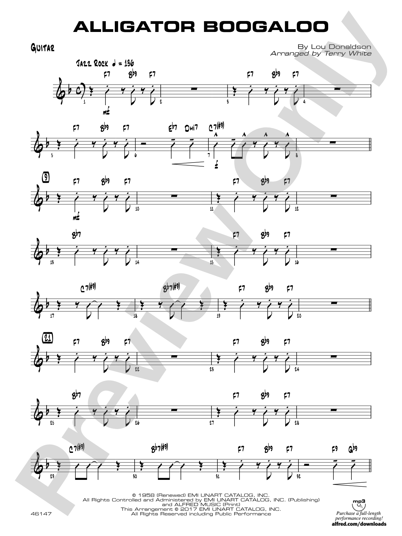 Alligator Boogaloo: Guitar