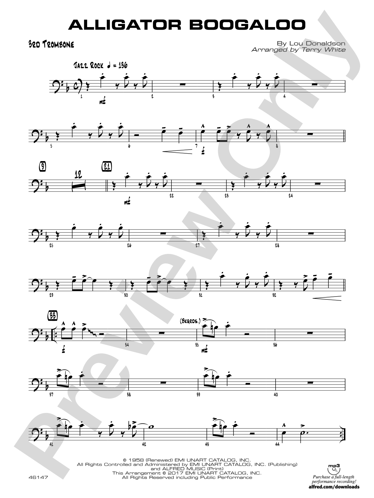 Alligator Boogaloo: 3rd Trombone