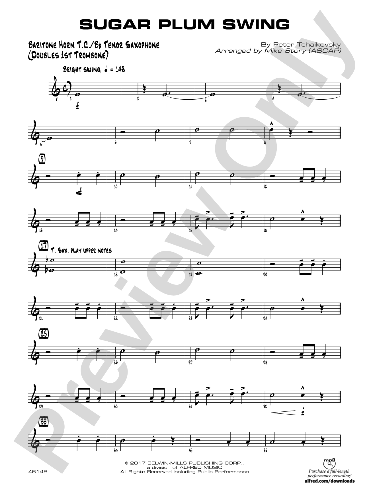 Sugar Plum Swing: Baritone T.C.