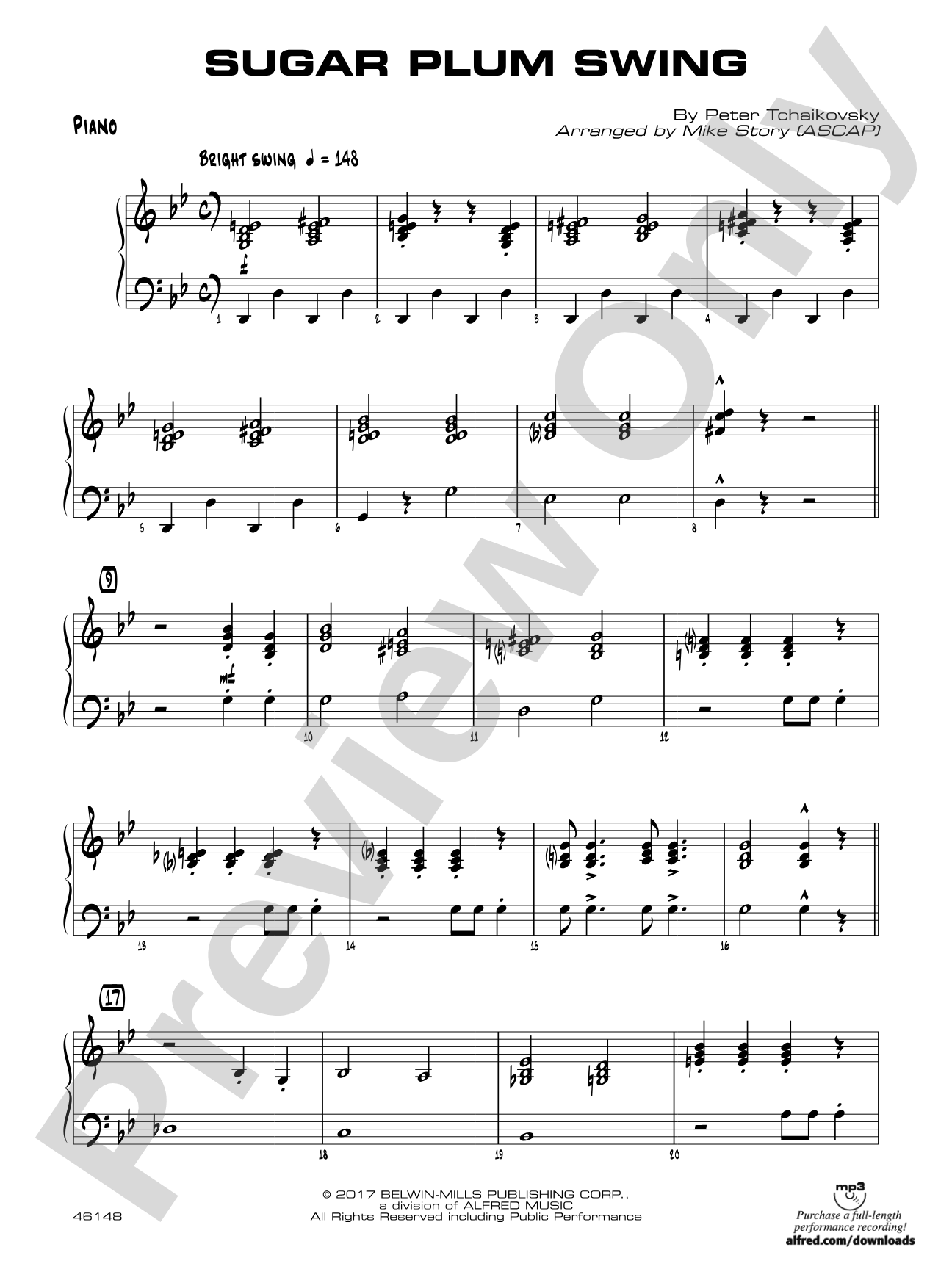 Sugar Plum Swing: Piano Accompaniment