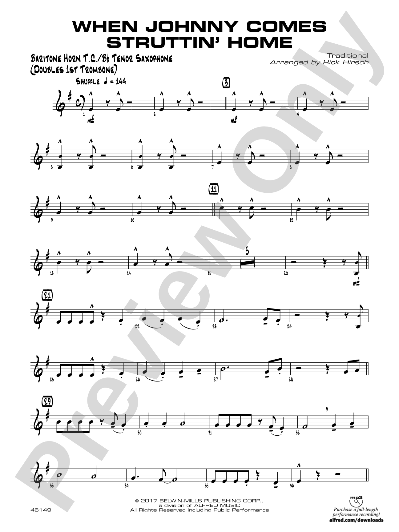 When Johnny Comes Struttin' Home: Baritone T.C.