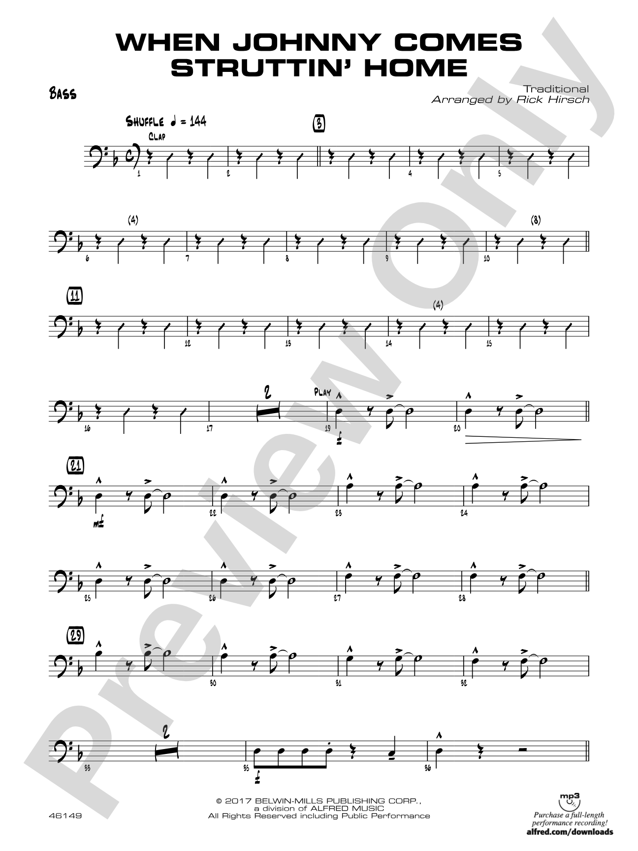 When Johnny Comes Struttin' Home: String Bass