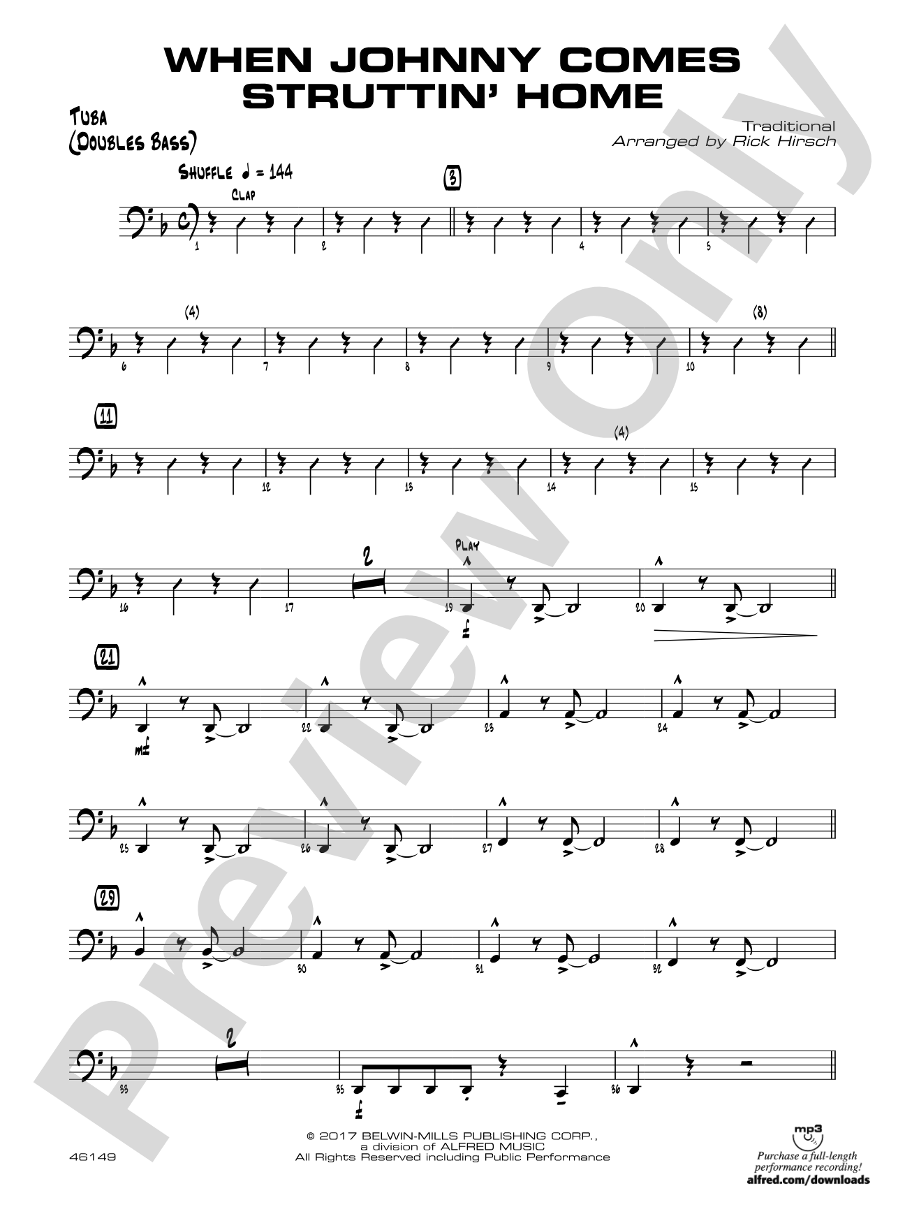 When Johnny Comes Struttin' Home: Tuba