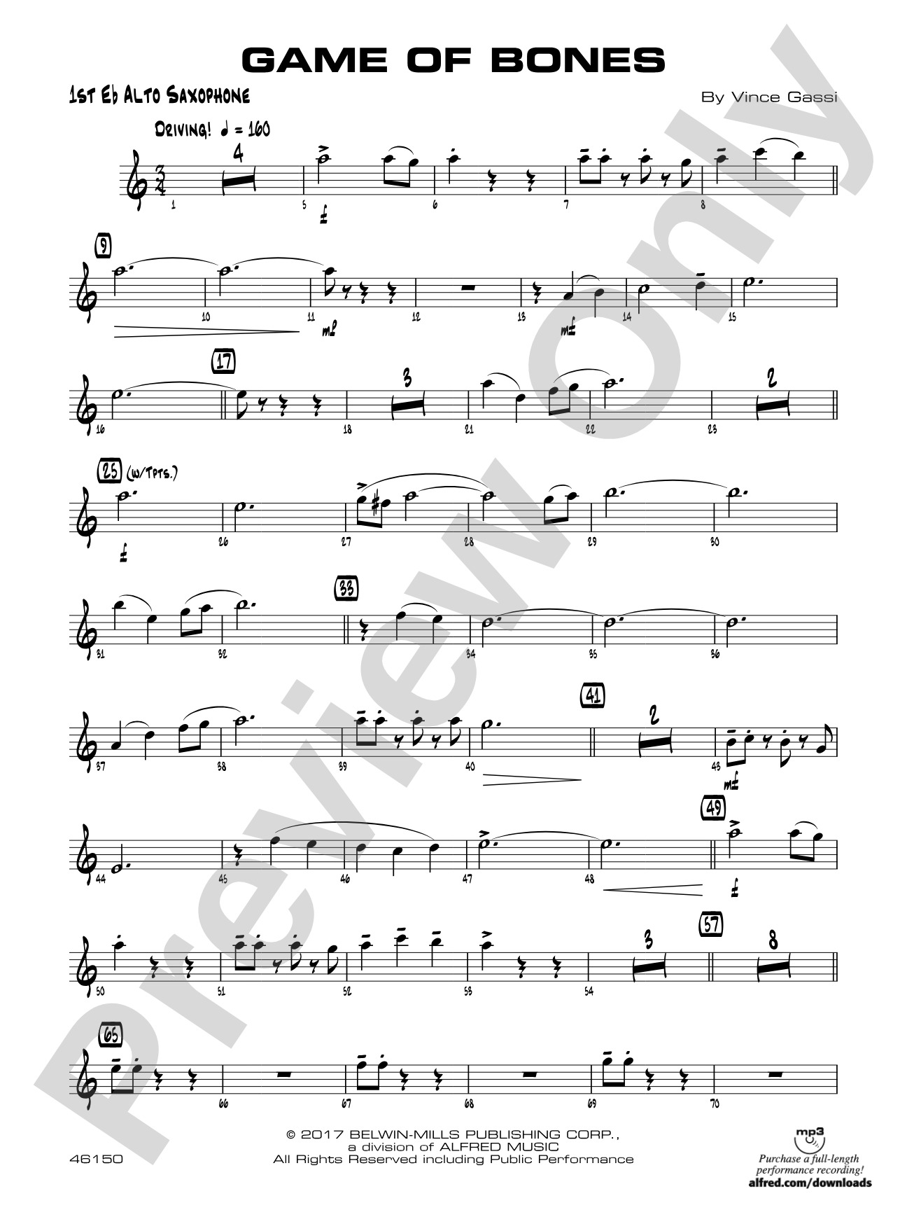 Game of Bones: E-flat Alto Saxophone