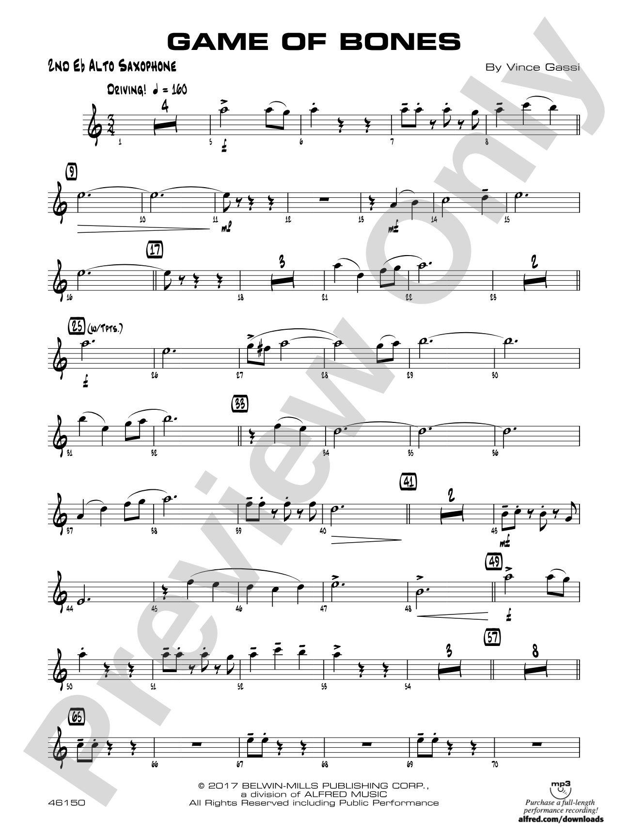 Game of Bones: 2nd E-flat Alto Saxophone