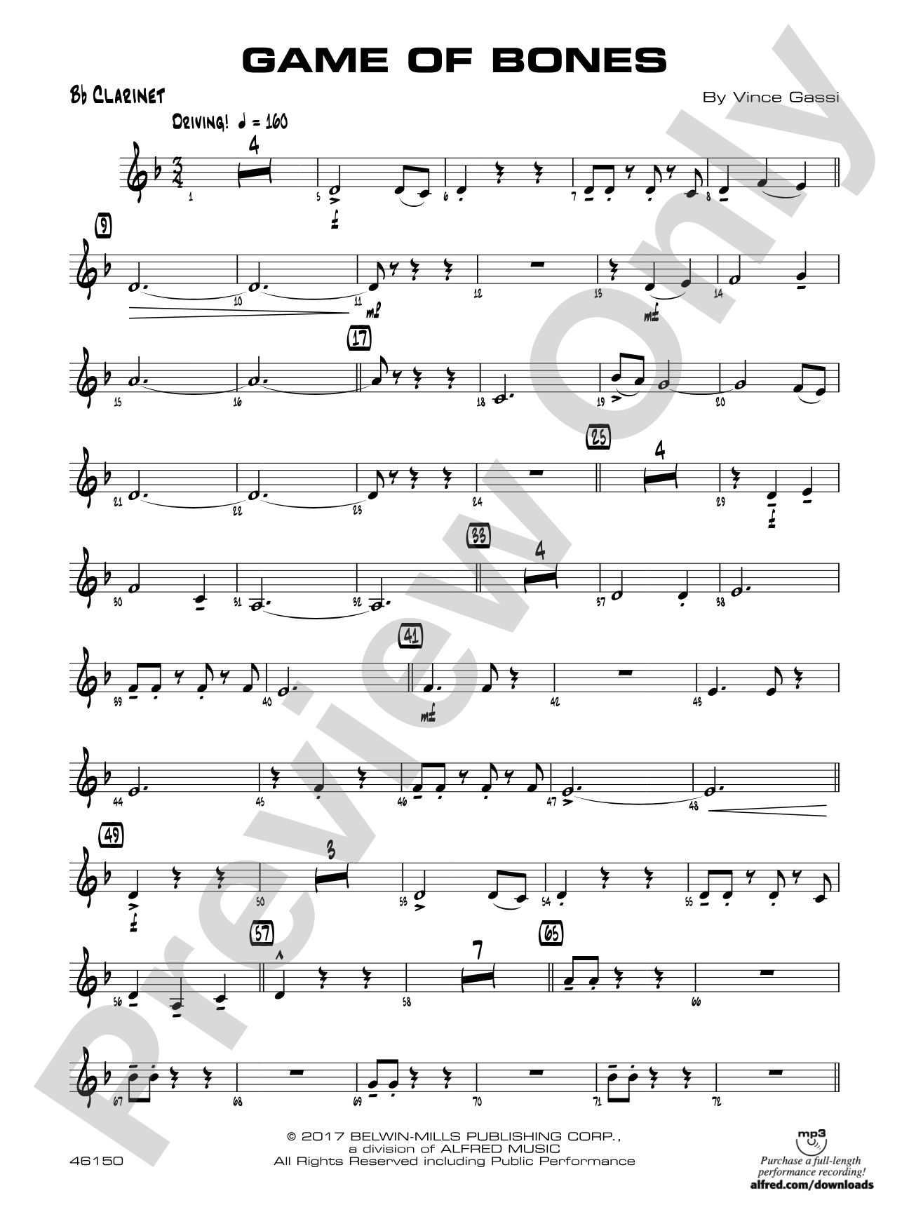 Game of Bones: 1st B-flat Clarinet