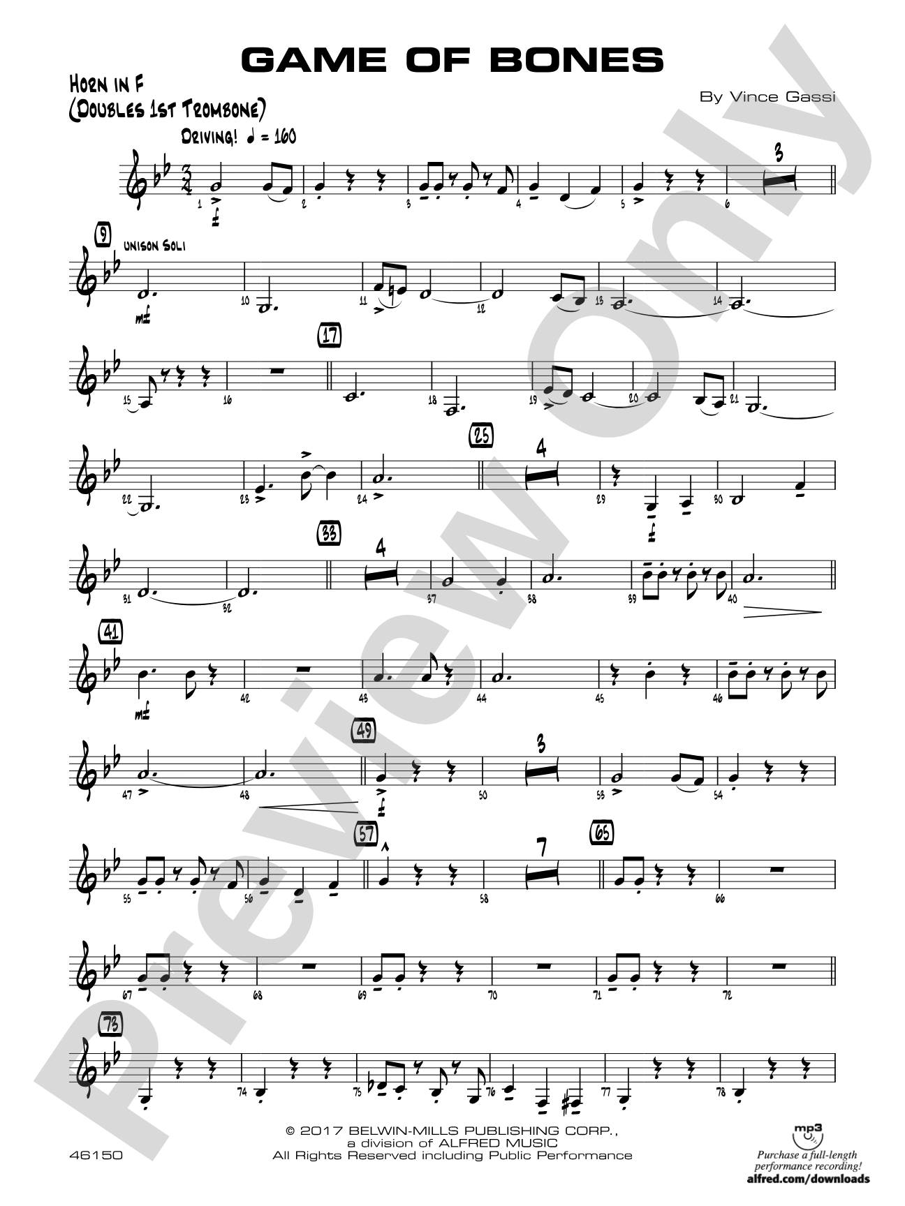 Game of Bones: 1st F Horn