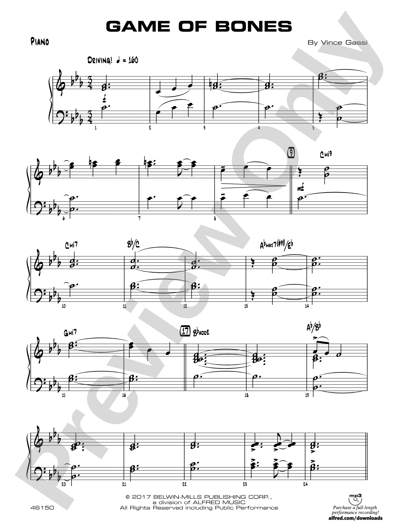 Game of Bones: Piano Accompaniment