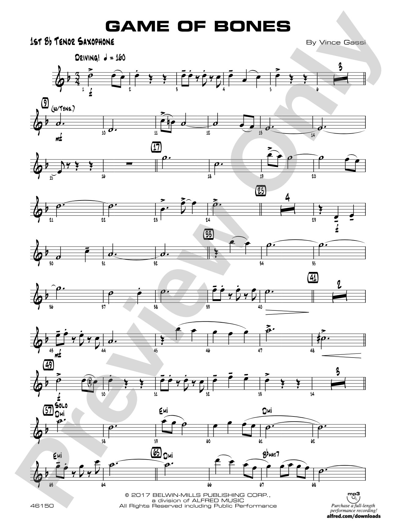 Game of Bones: B-flat Tenor Saxophone