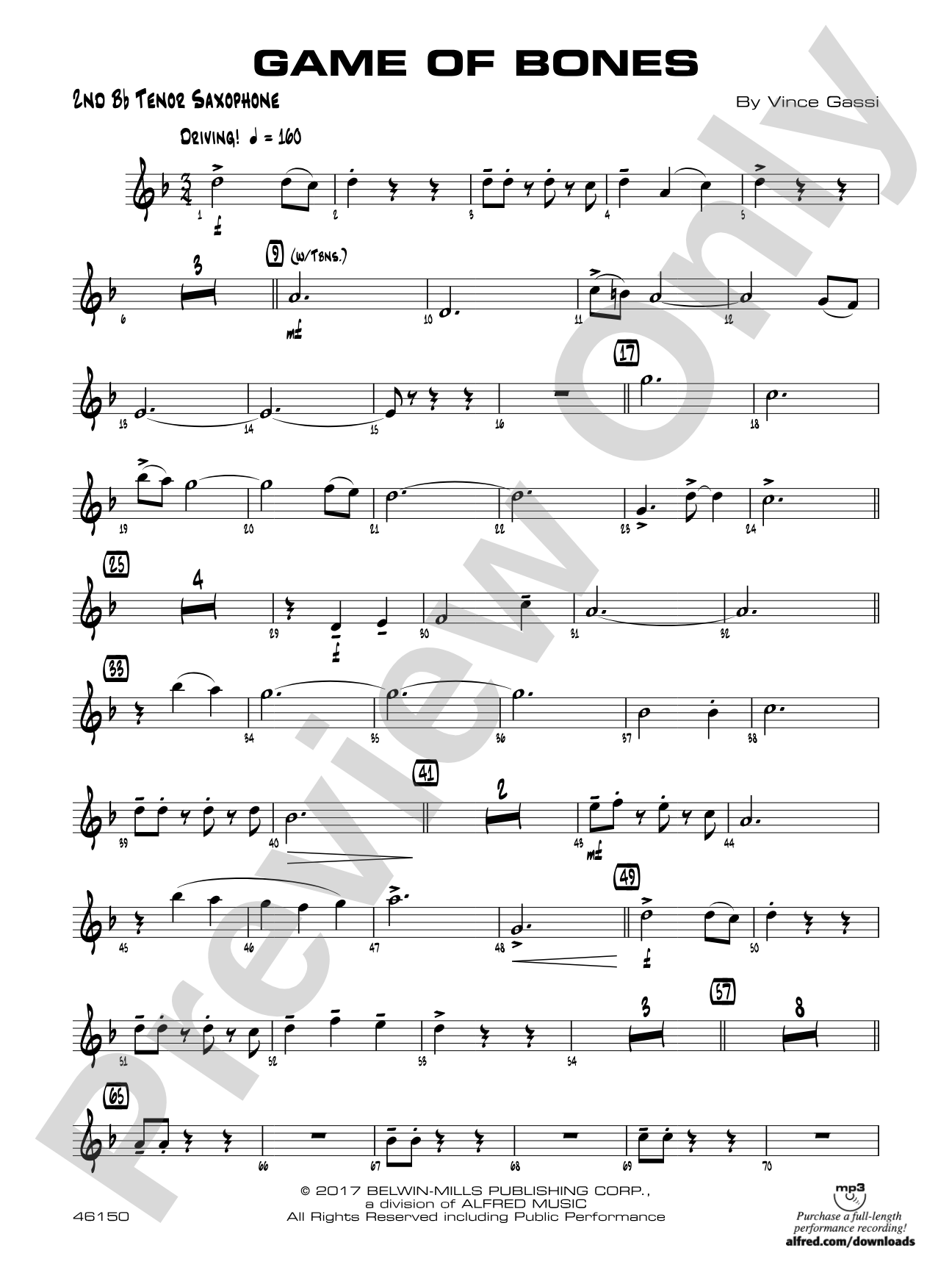 Game of Bones: 2nd B-flat Tenor Saxophone