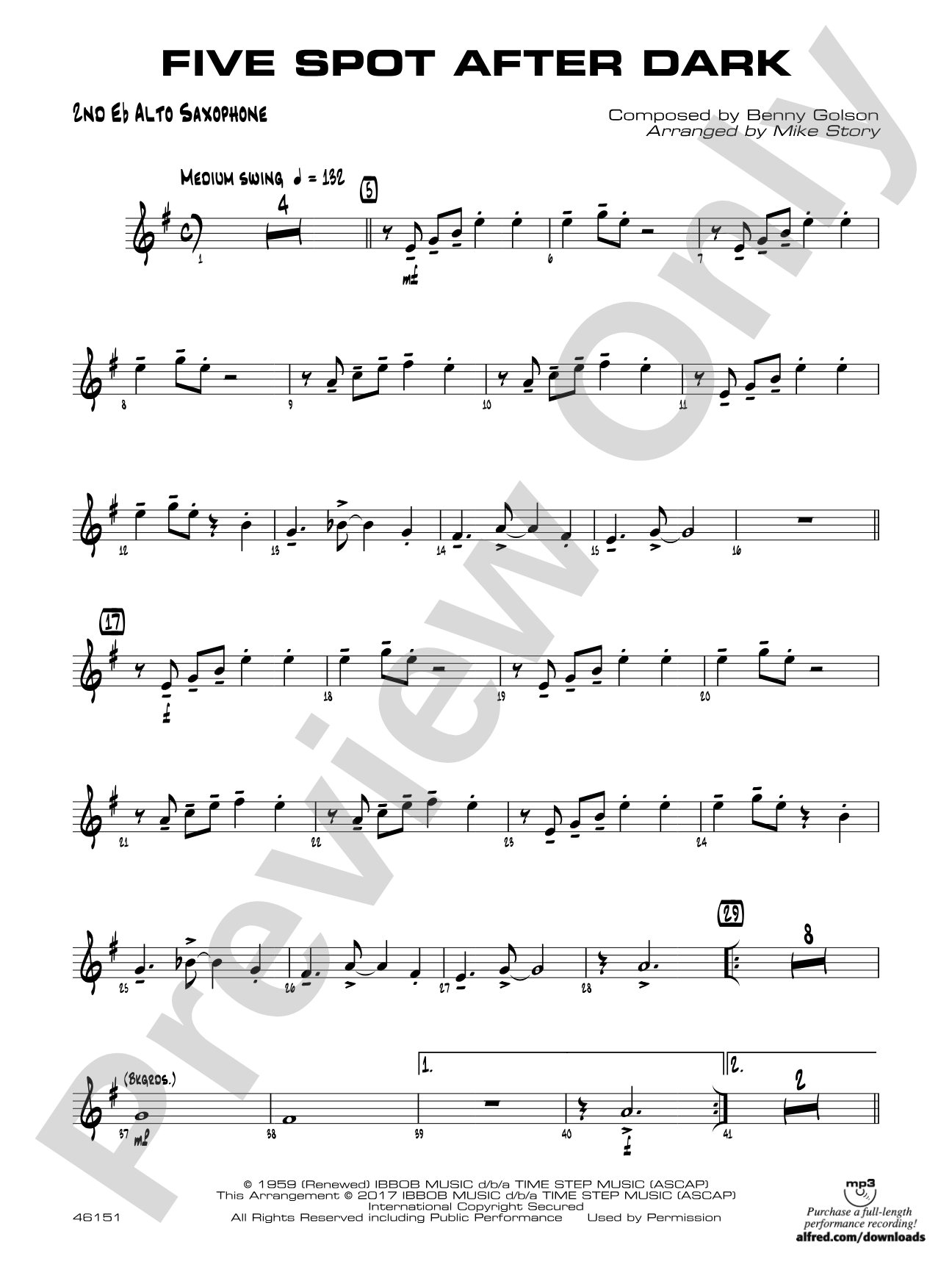 Five Spot After Dark: 2nd E-flat Alto Saxophone