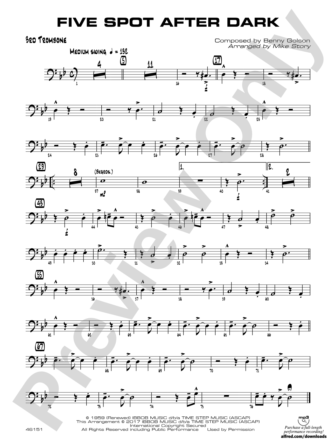 Five Spot After Dark: 3rd Trombone