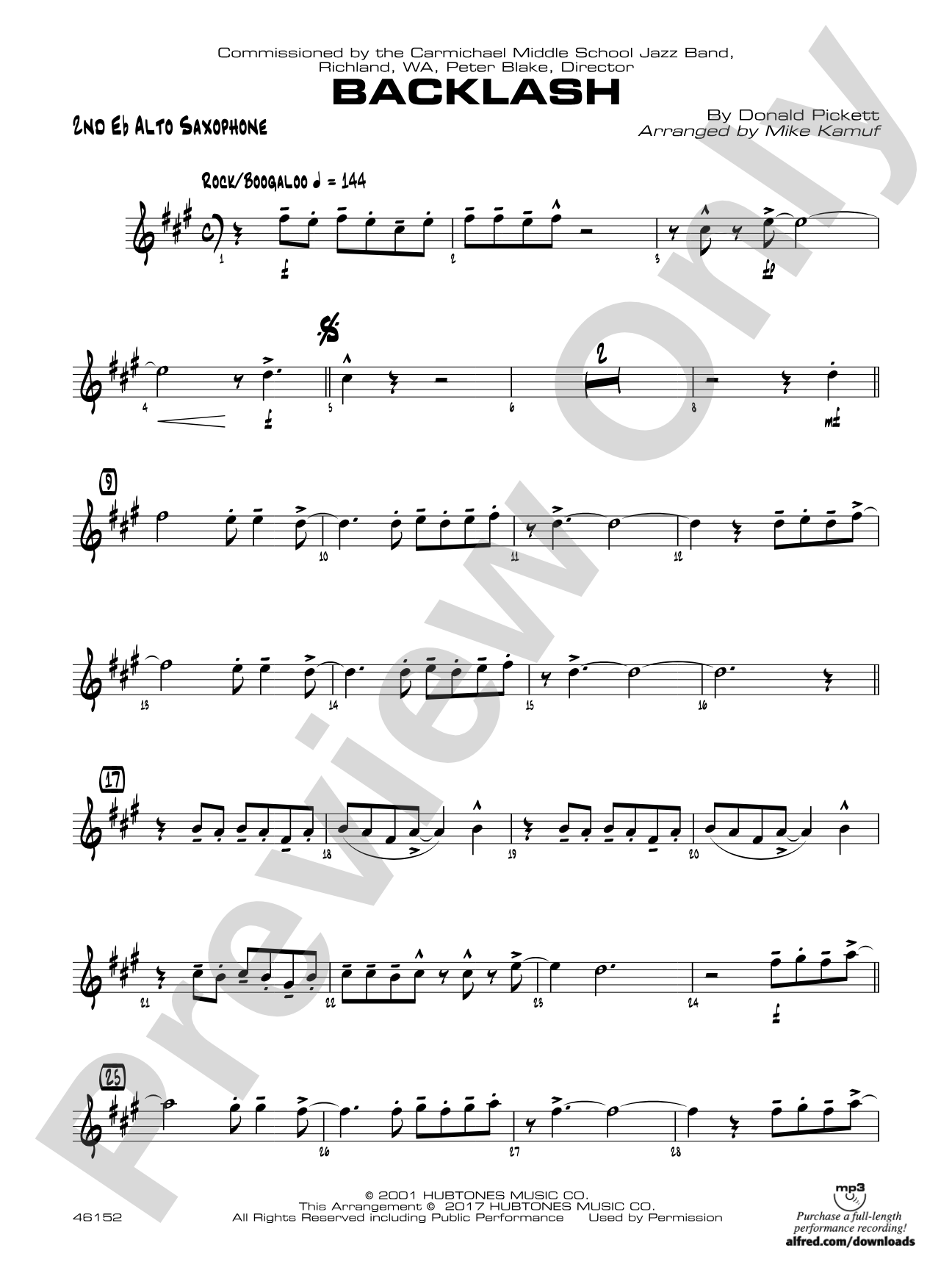 Backlash: 2nd E-flat Alto Saxophone