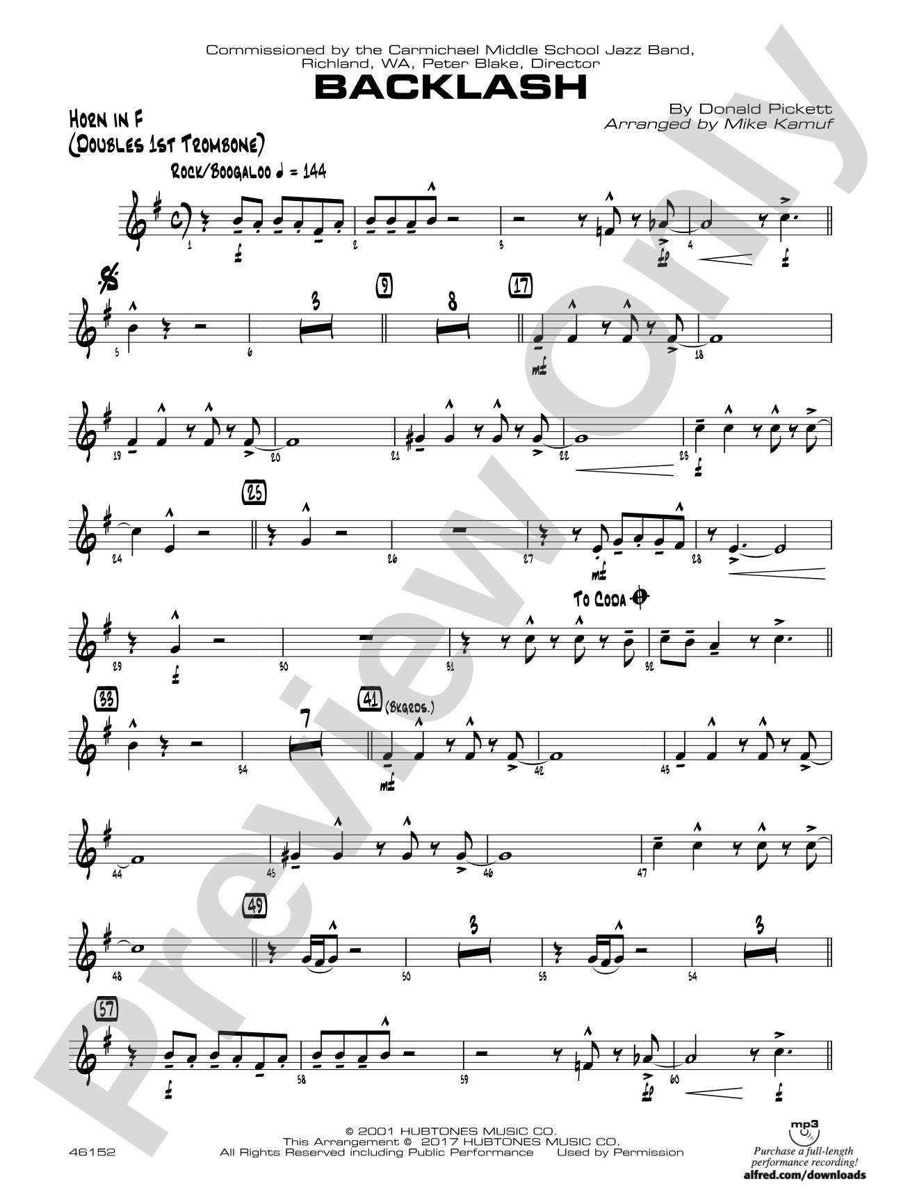 Backlash: 1st F Horn
