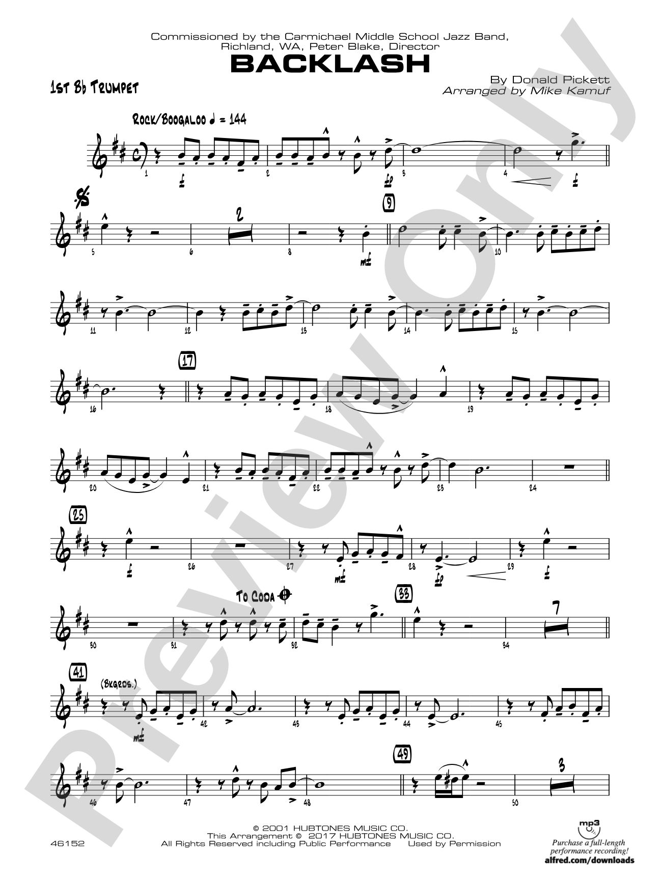 Backlash: 1st B-flat Trumpet