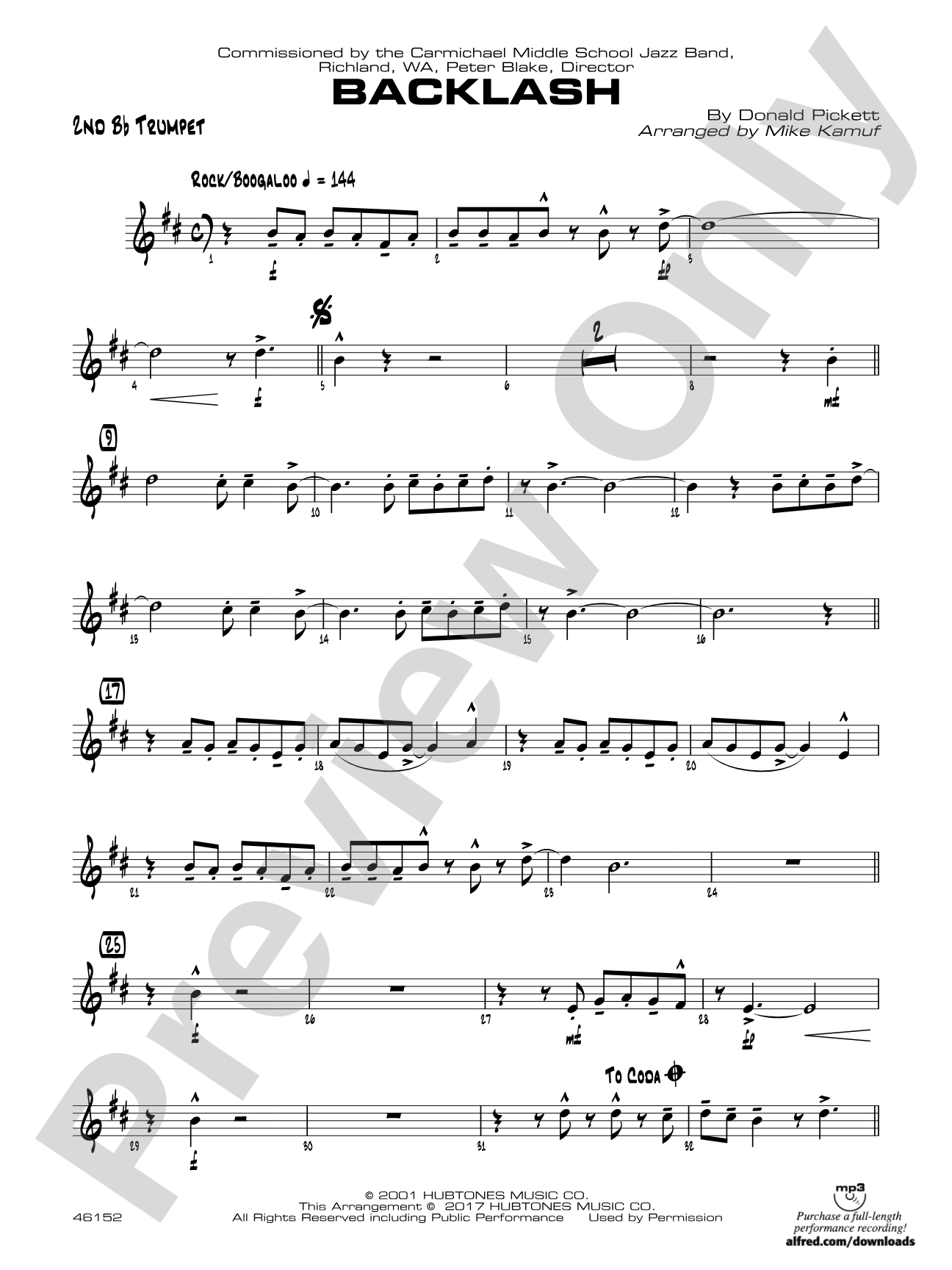 Backlash: 2nd B-flat Trumpet