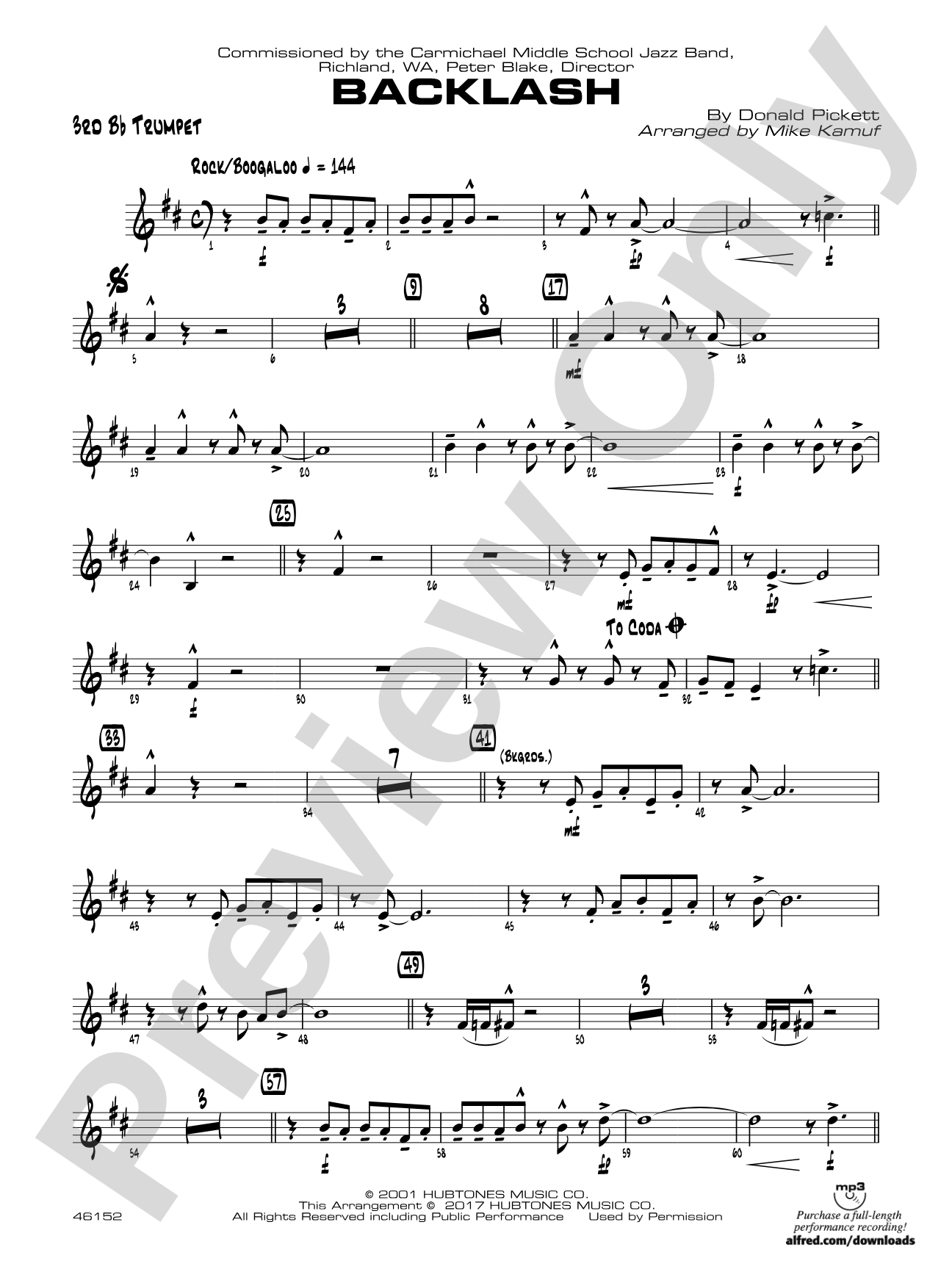 Backlash: 3rd B-flat Trumpet